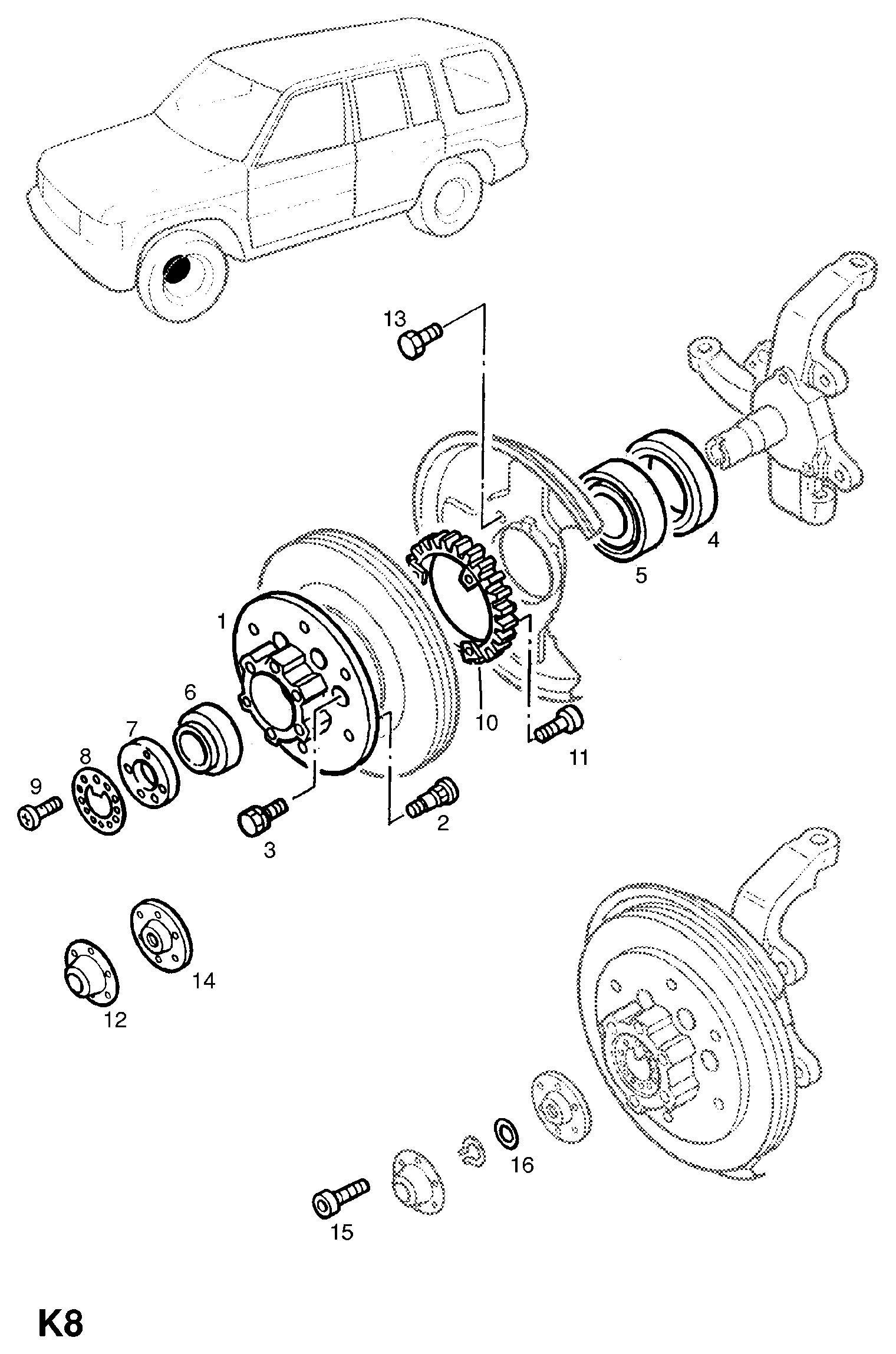 Opel 328109 - Təkər qovşağı, podşipnik dəsti furqanavto.az