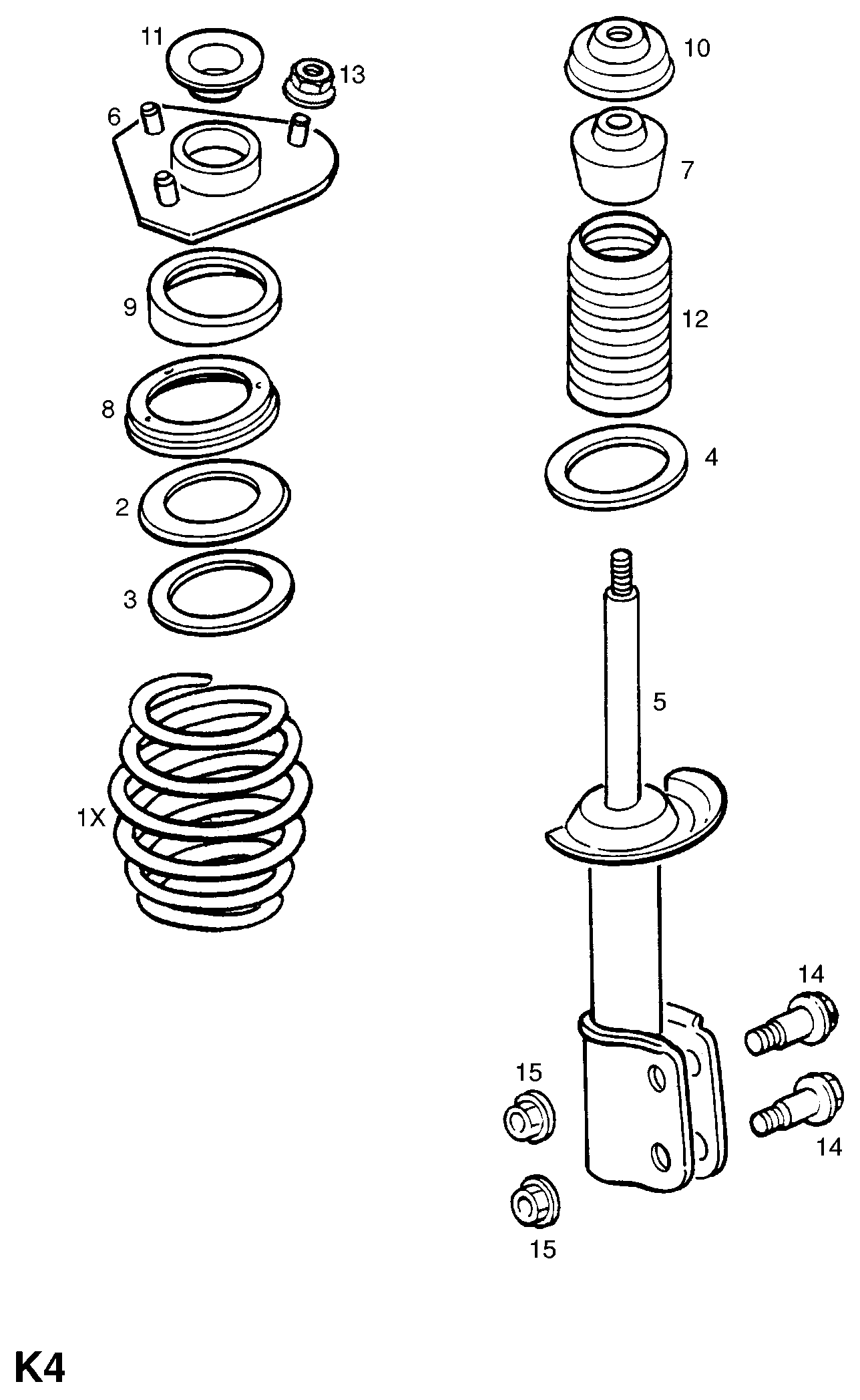 Opel 312512 - Üst Strut Montajı furqanavto.az