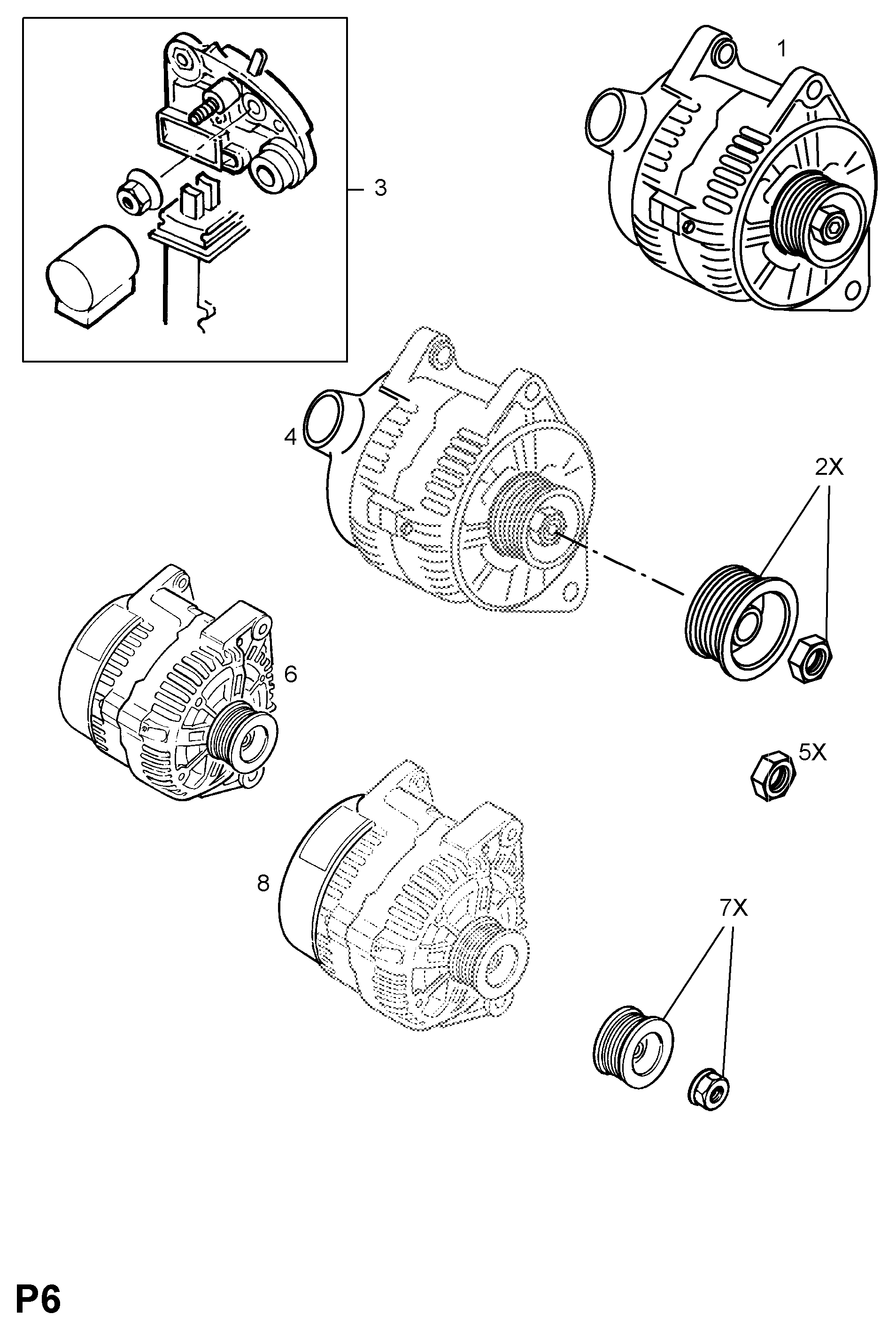 Opel 6204085 - Alternator furqanavto.az