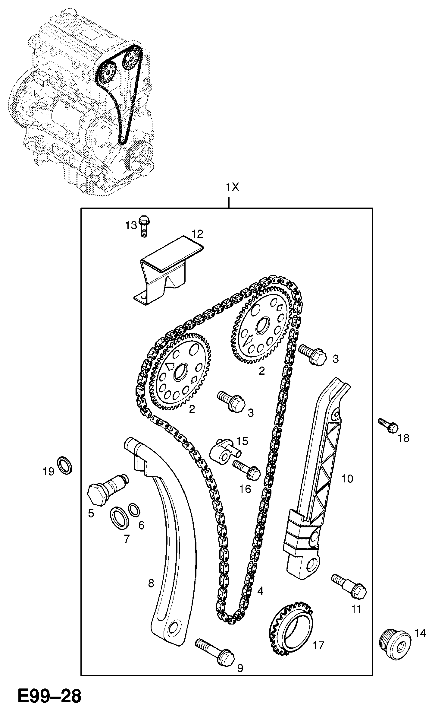 Vauxhall 6 36 822 - Bələdçilər, vaxt zənciri furqanavto.az