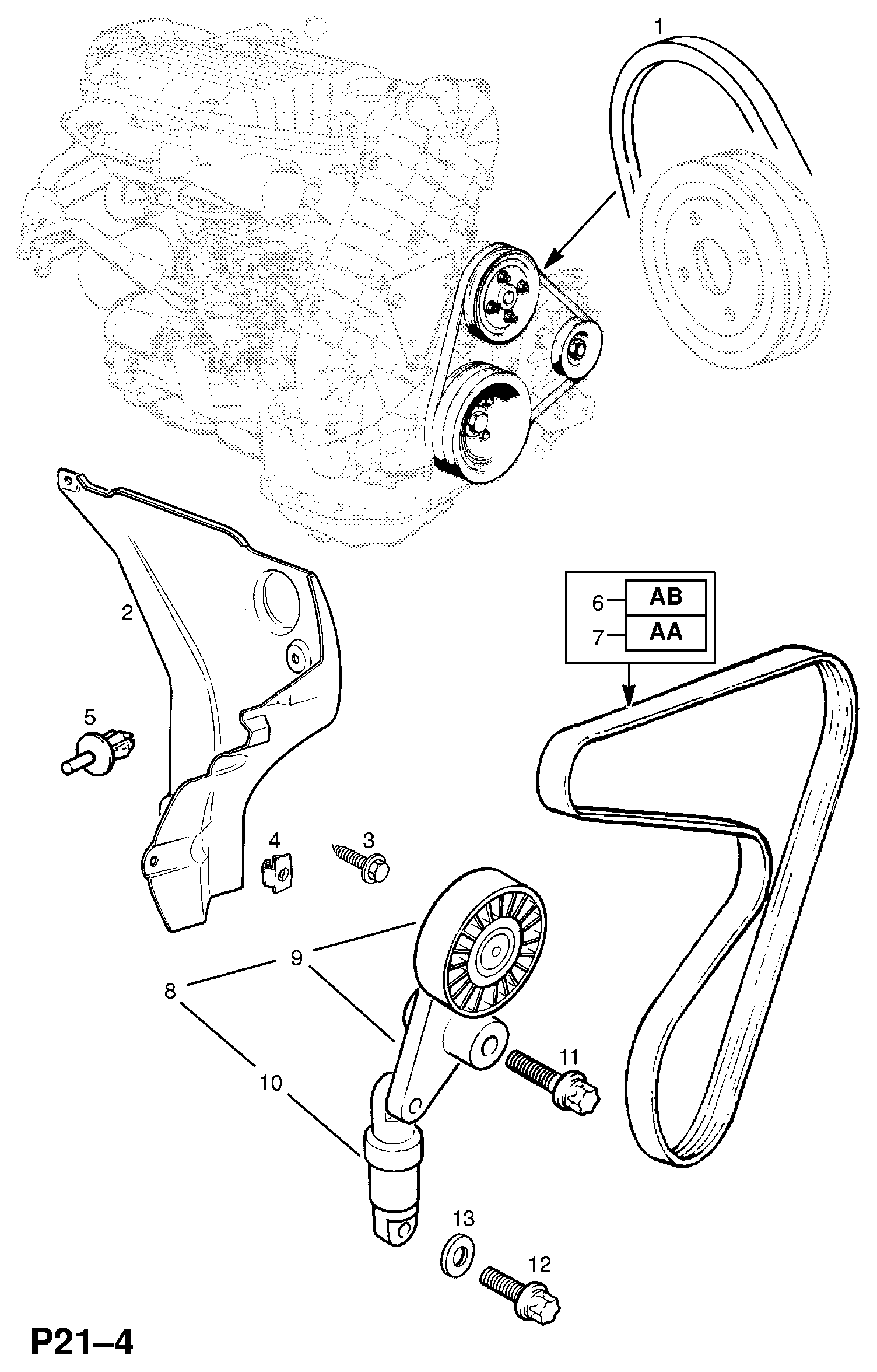 Opel 1340626 - V-yivli kəmər furqanavto.az