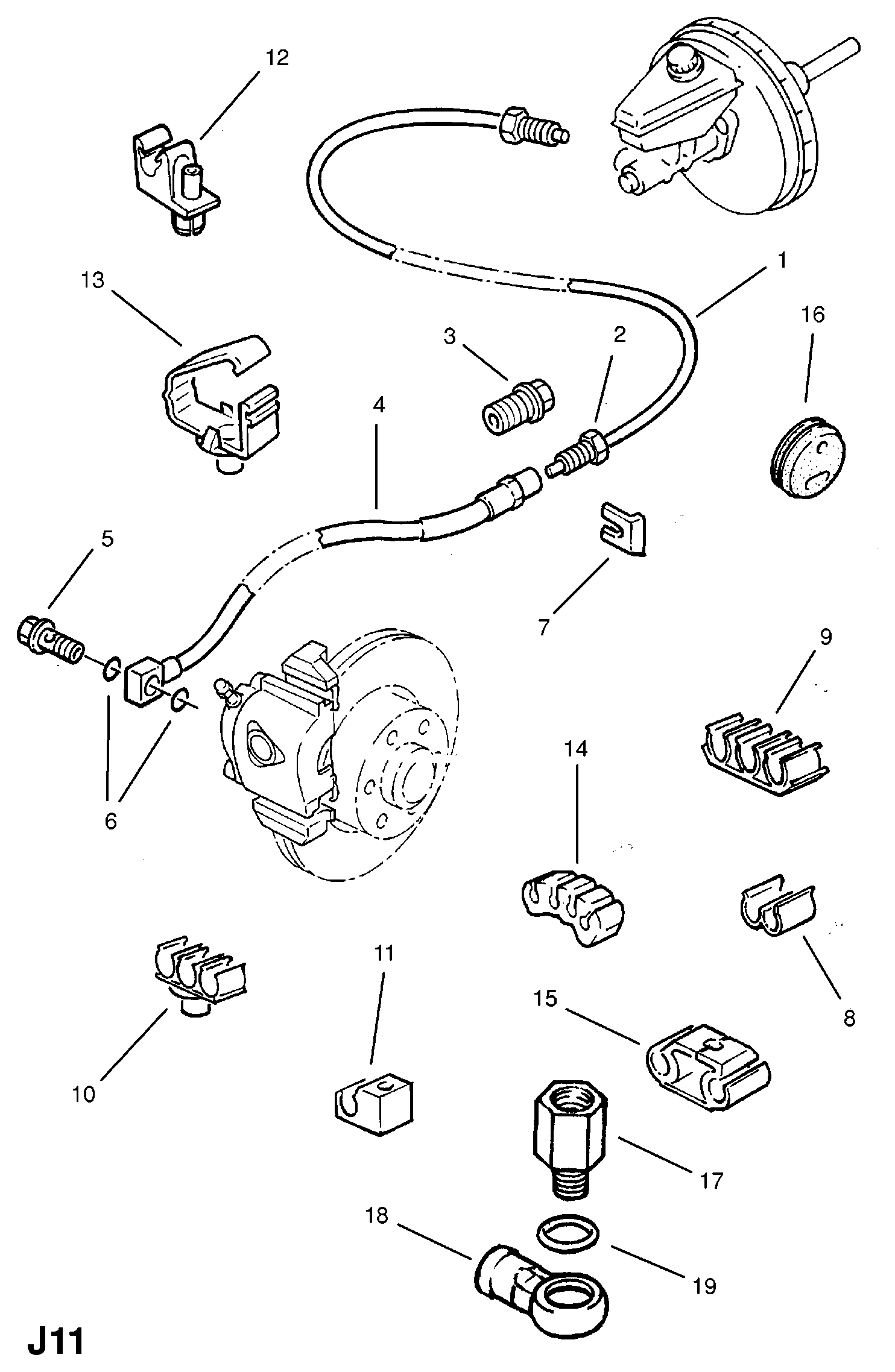 Opel 562349 - Əyləc şlanqı furqanavto.az