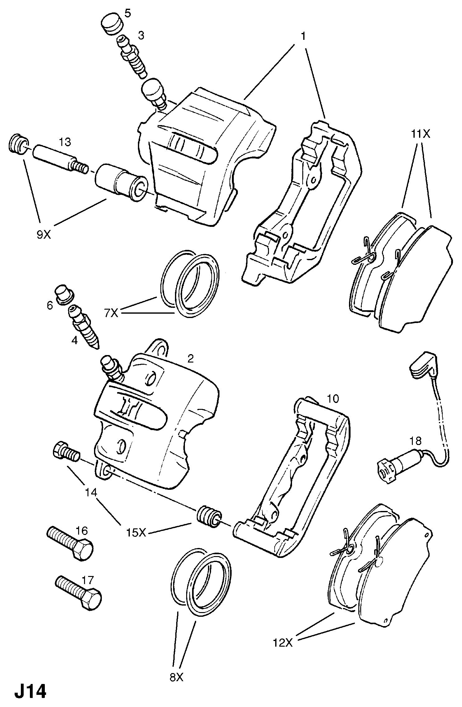 Opel 542451 - Əyləc kaliperi furqanavto.az