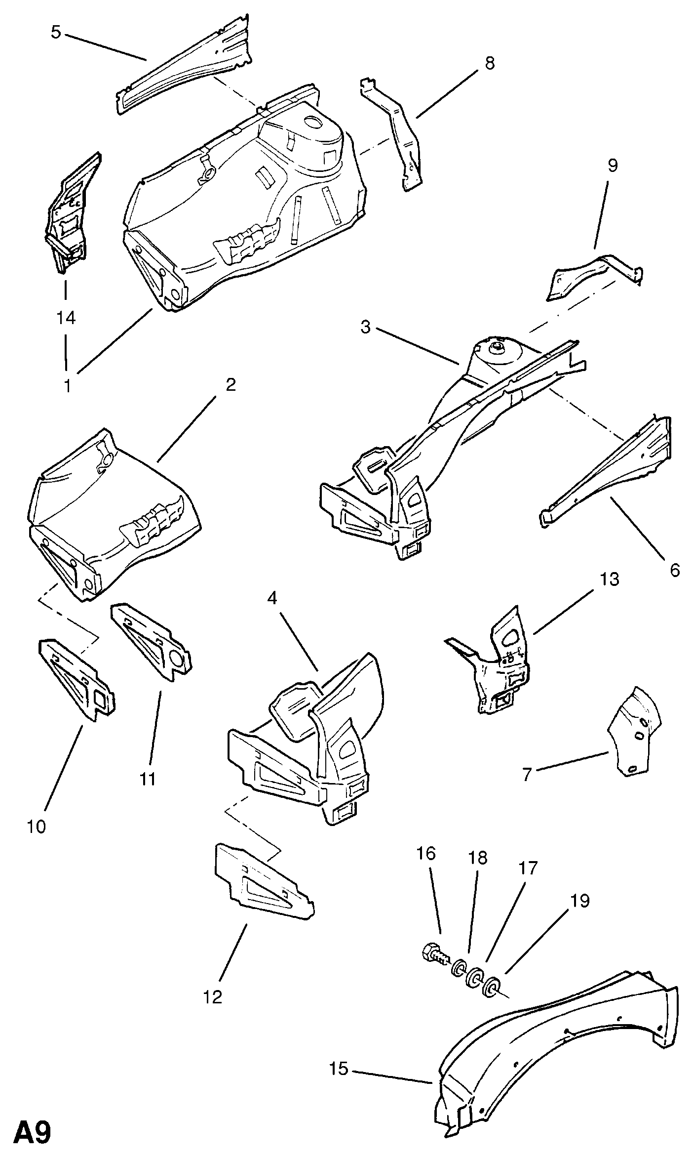 OPEL 1110151 - WHEELHOUSE, FRONT, RH (REPAIR PANEL) furqanavto.az