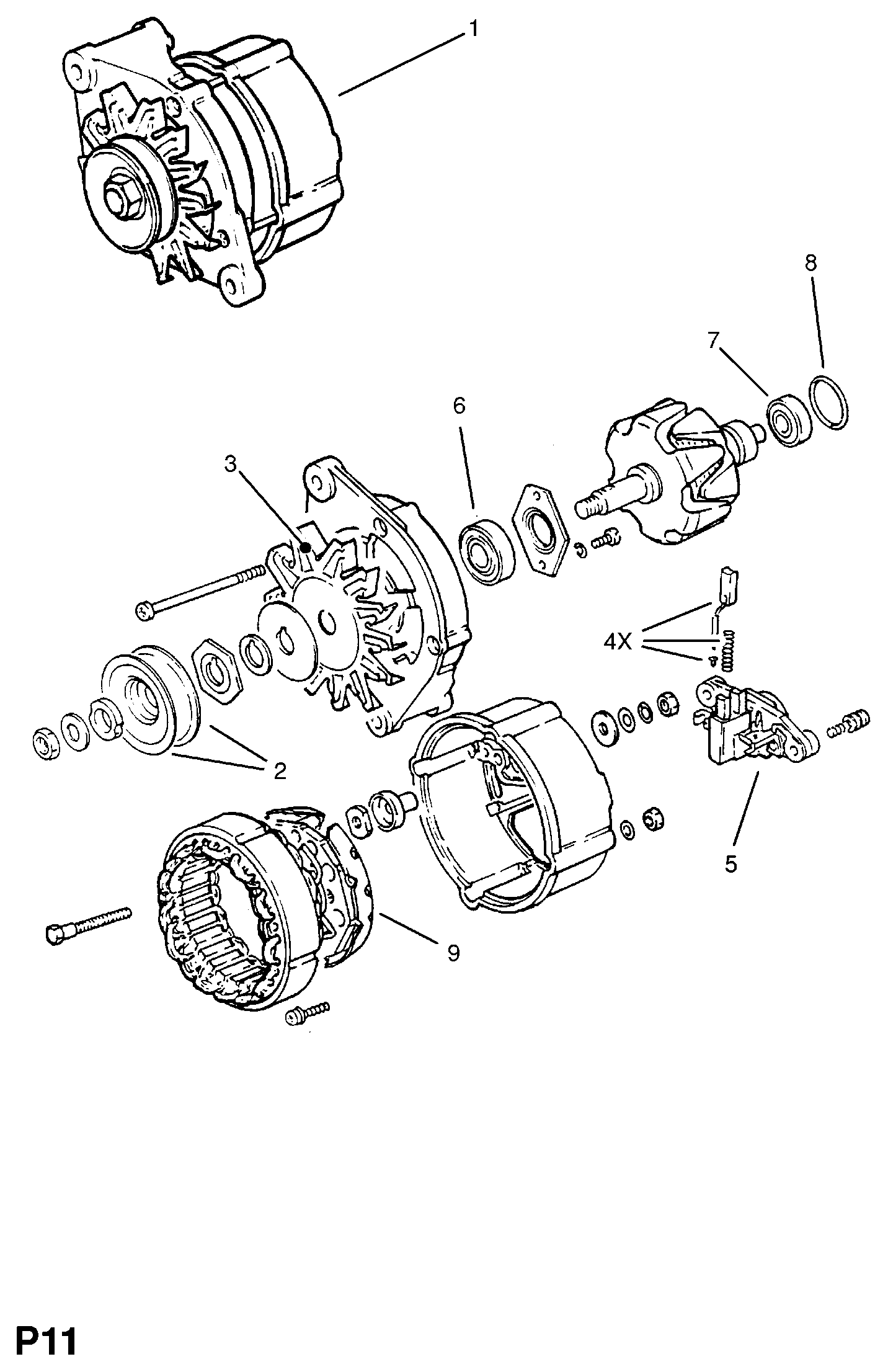 Opel 12 04 024 - Alternator furqanavto.az