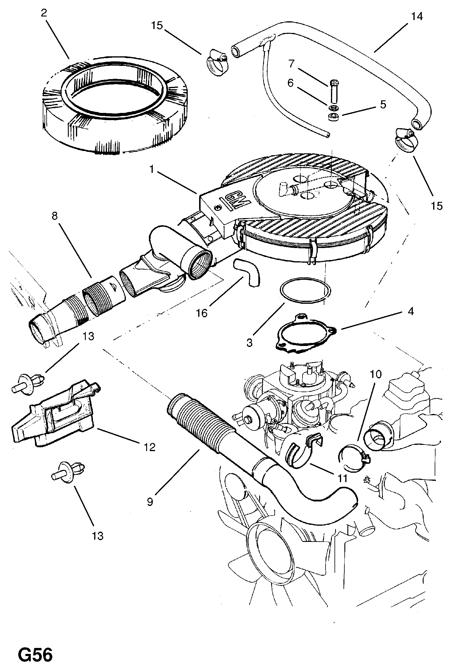 Volvo 834548 - GASKET, HOOD TO CARBURETTER (NLS.- NO REPLACEMENT PART) furqanavto.az