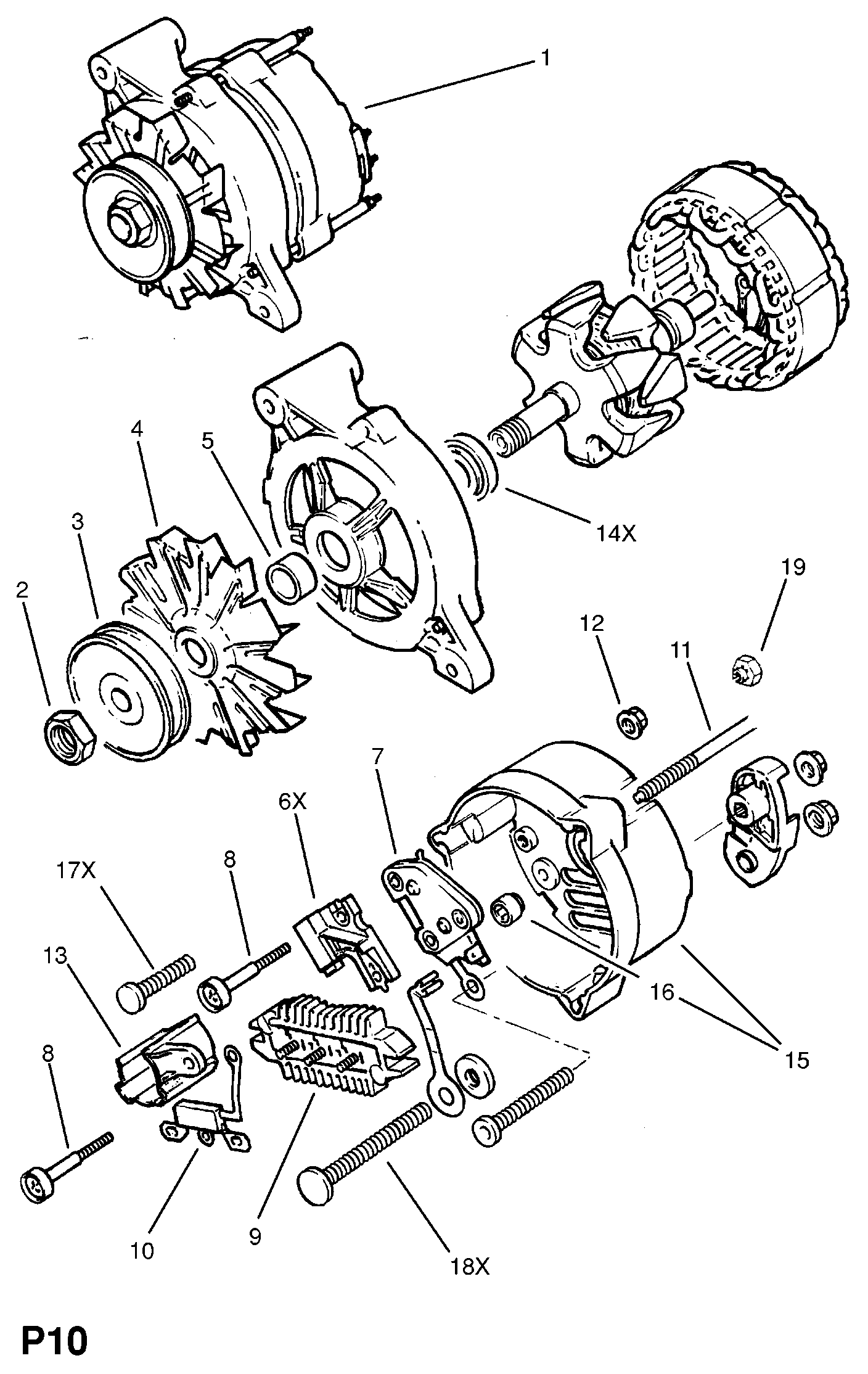 Vauxhall 1204257 - Gərginlik tənzimləyicisi, alternator furqanavto.az