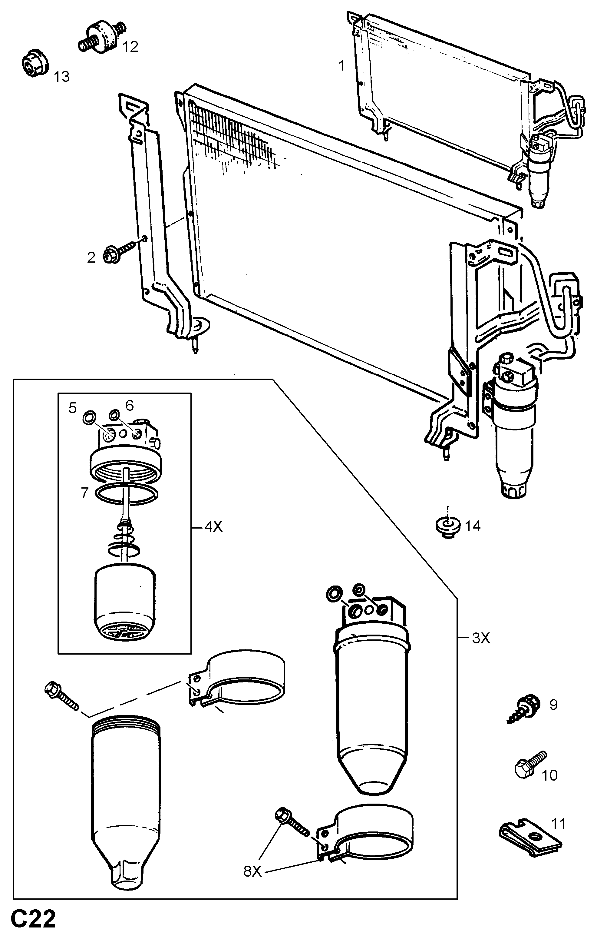 Opel 18 50 028 - Kondenser, kondisioner furqanavto.az