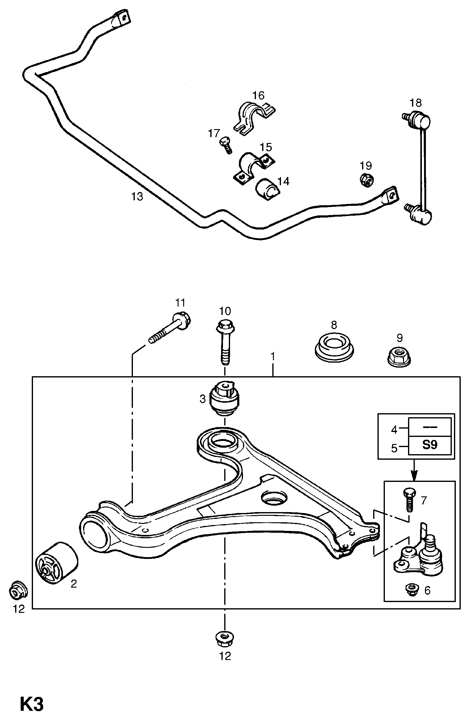 Opel 3 52 458 - Nəzarət Kolu / Arxa Qol furqanavto.az