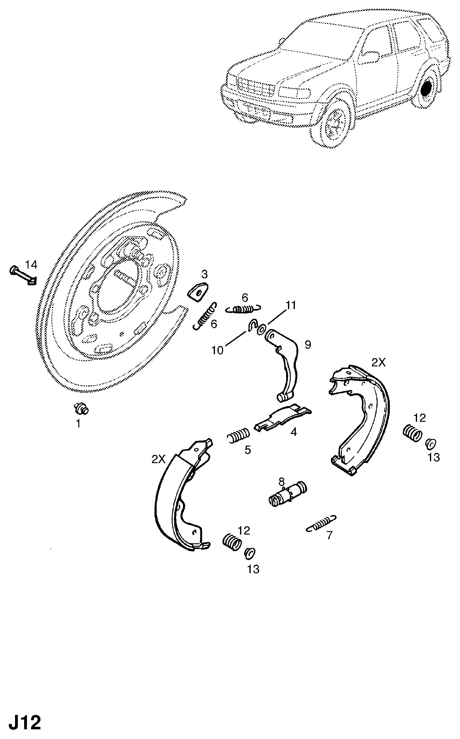 Opel 1605914 - Əyləc başlığı dəsti, dayanacaq əyləci furqanavto.az