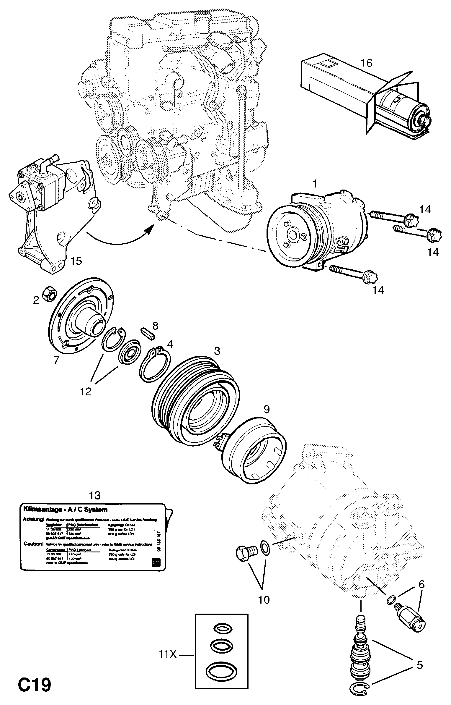 OM 1854091 - Kompressor, kondisioner furqanavto.az