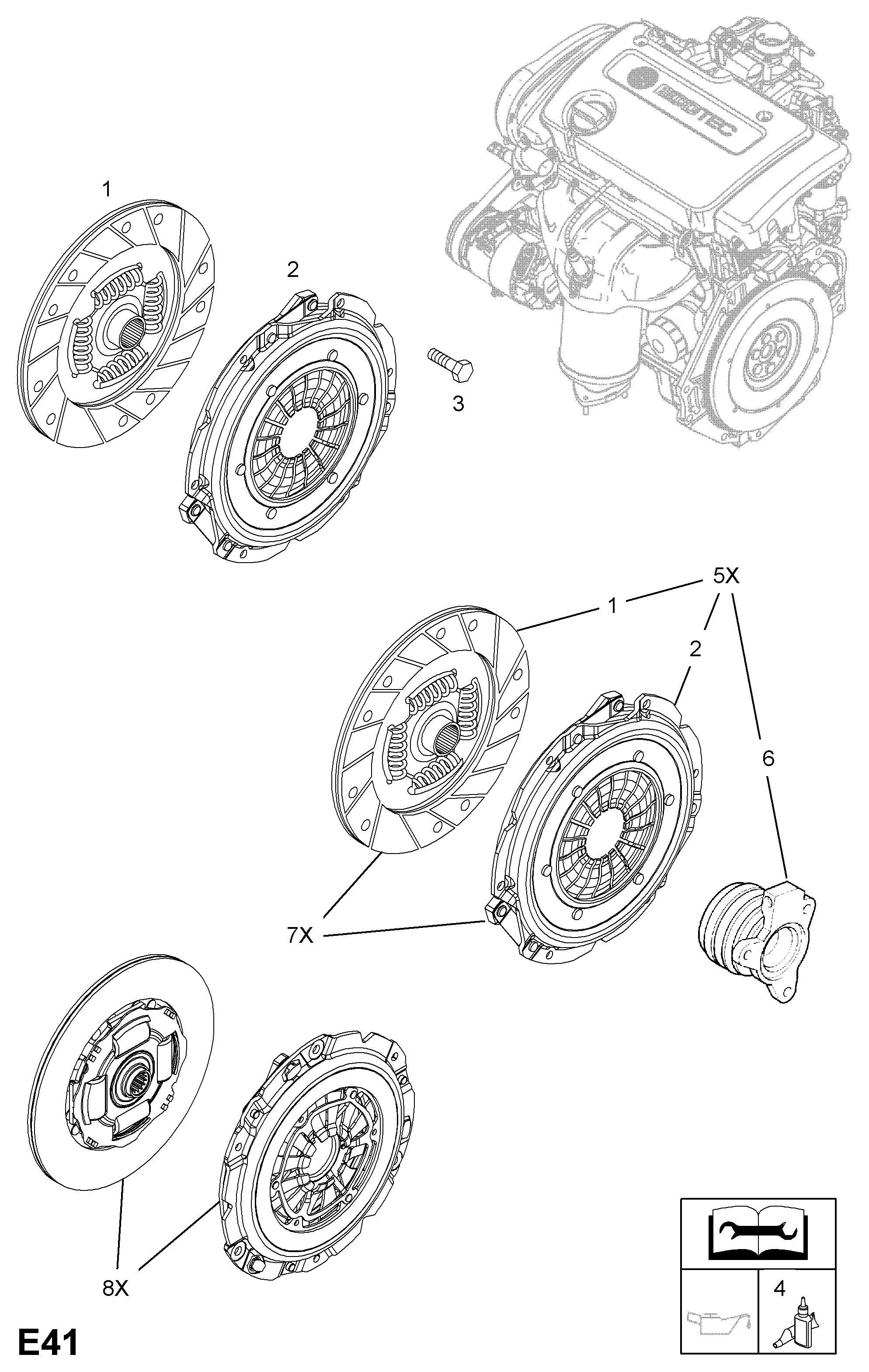 Vauxhall 16 06 511 - Tam conta dəsti, mühərrik furqanavto.az