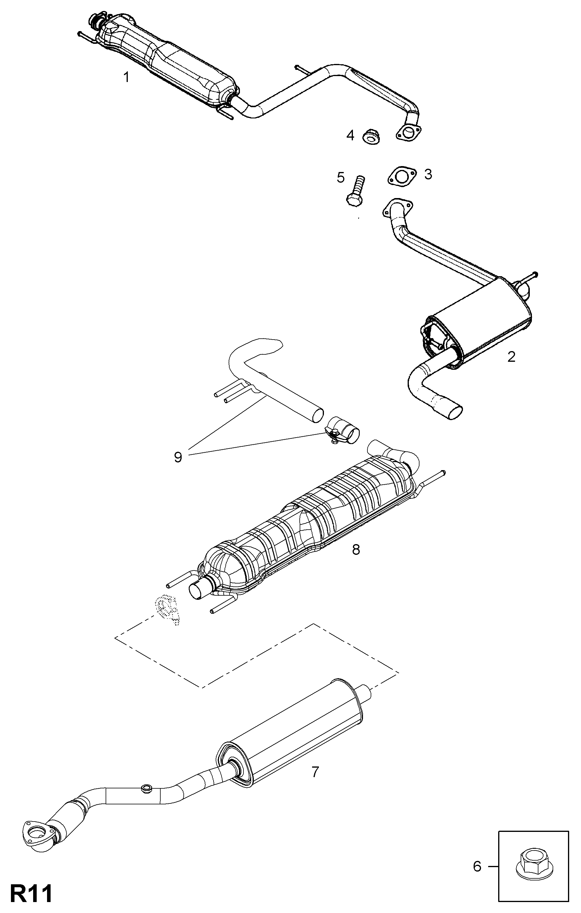 Opel 8 55 504 - Conta, egzoz borusu furqanavto.az