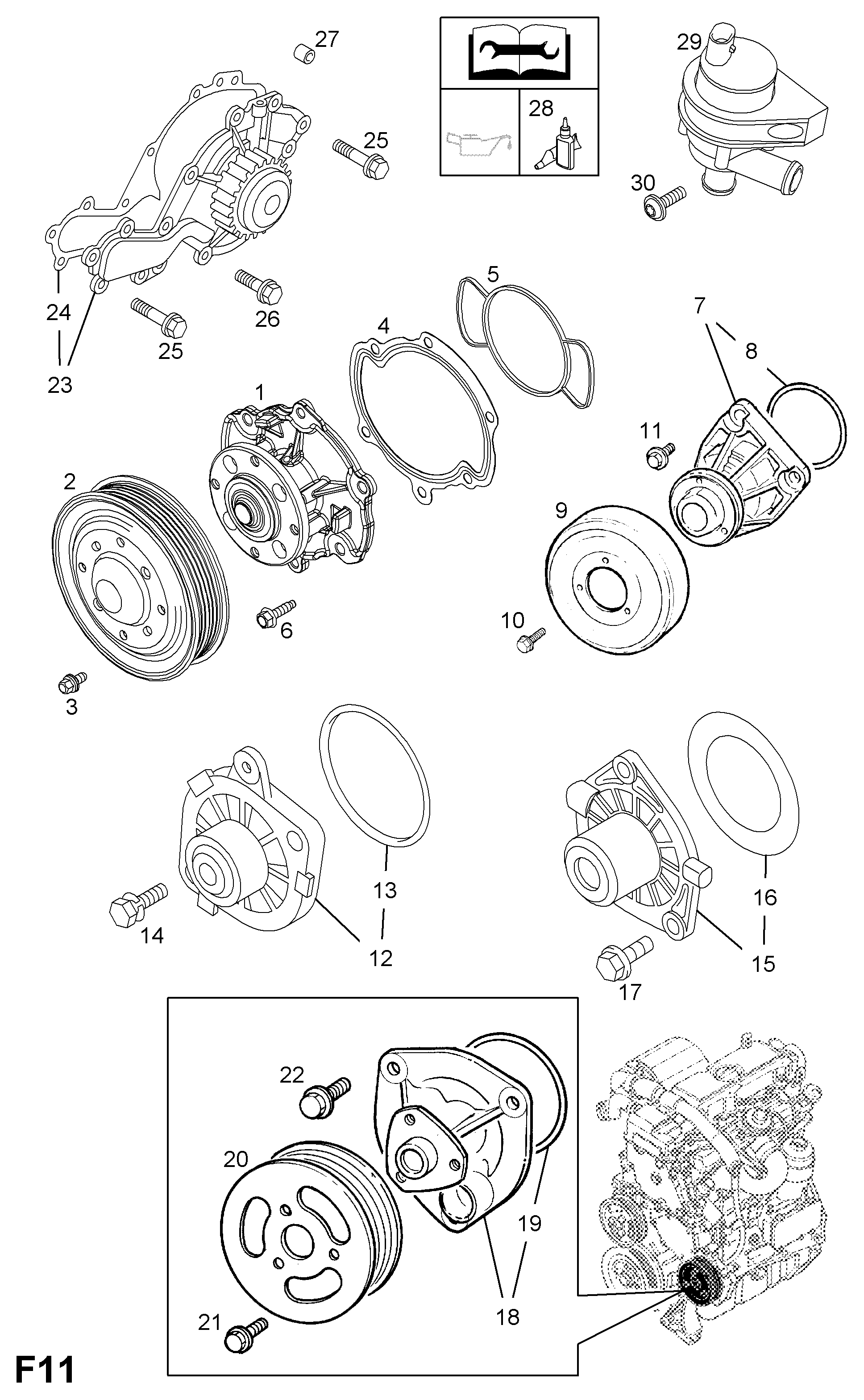 Vauxhall 1334147 - Su nasosu furqanavto.az