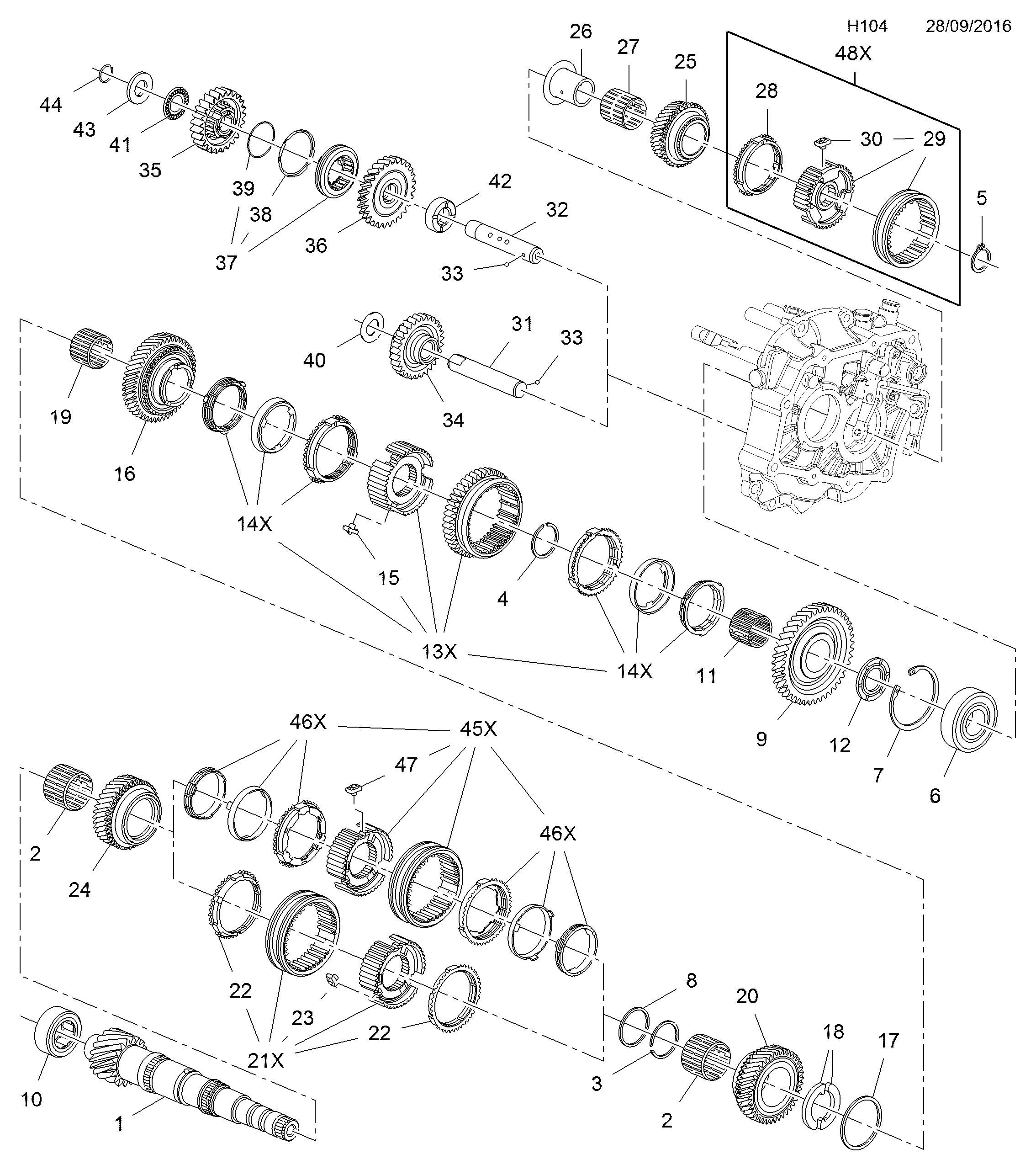 4SEASONS 704002 - GEAR AND BUSH, ASSY., REVERSE (NLS.- USE 94718849  7 04 170) furqanavto.az