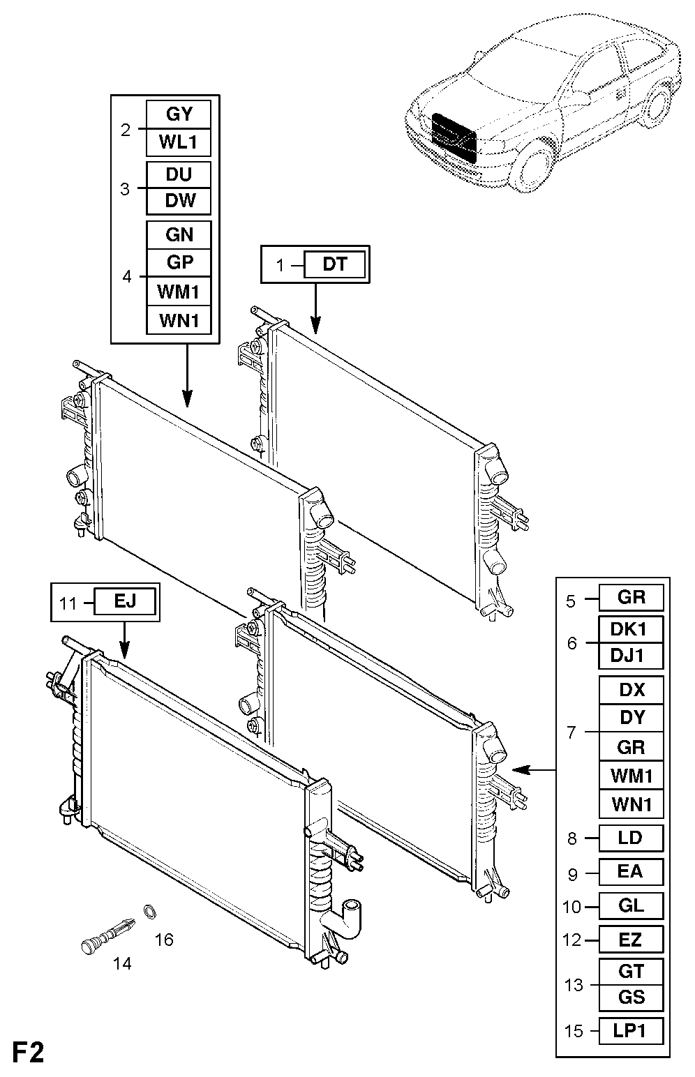 Volvo 1300257 - Radiator, mühərrikin soyudulması furqanavto.az