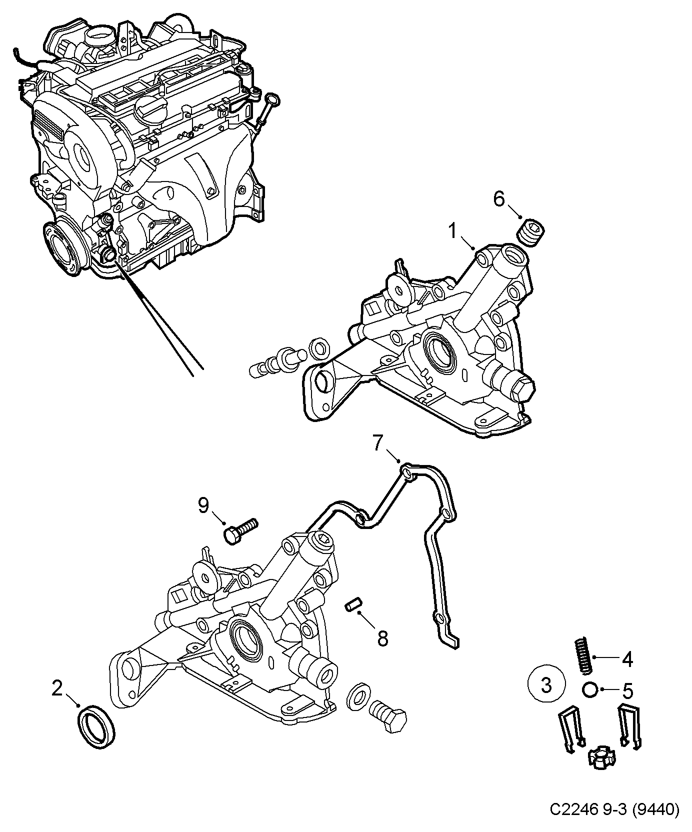 Opel 90 573 301 - Möhür, yağ nasosu furqanavto.az