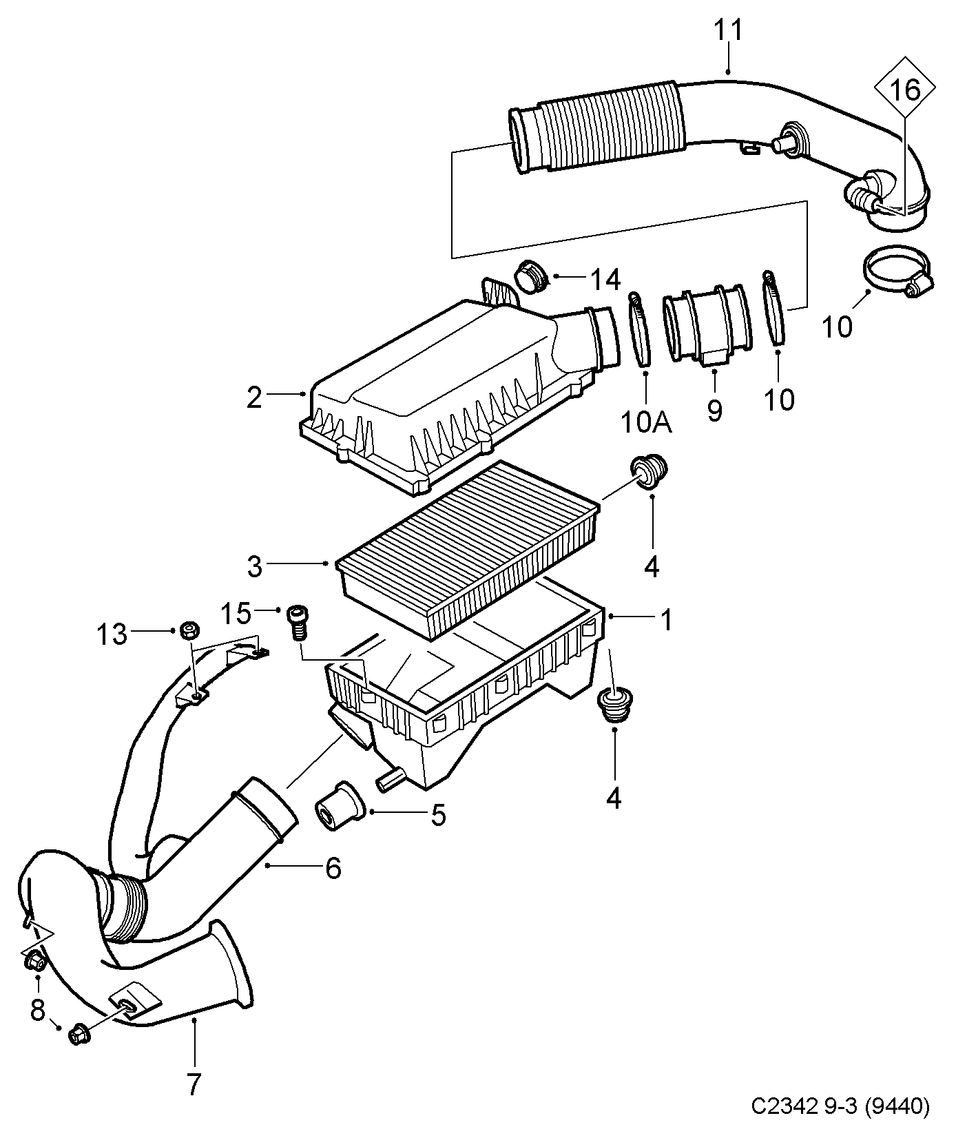 SAAB 12804494 - Hava filtri furqanavto.az