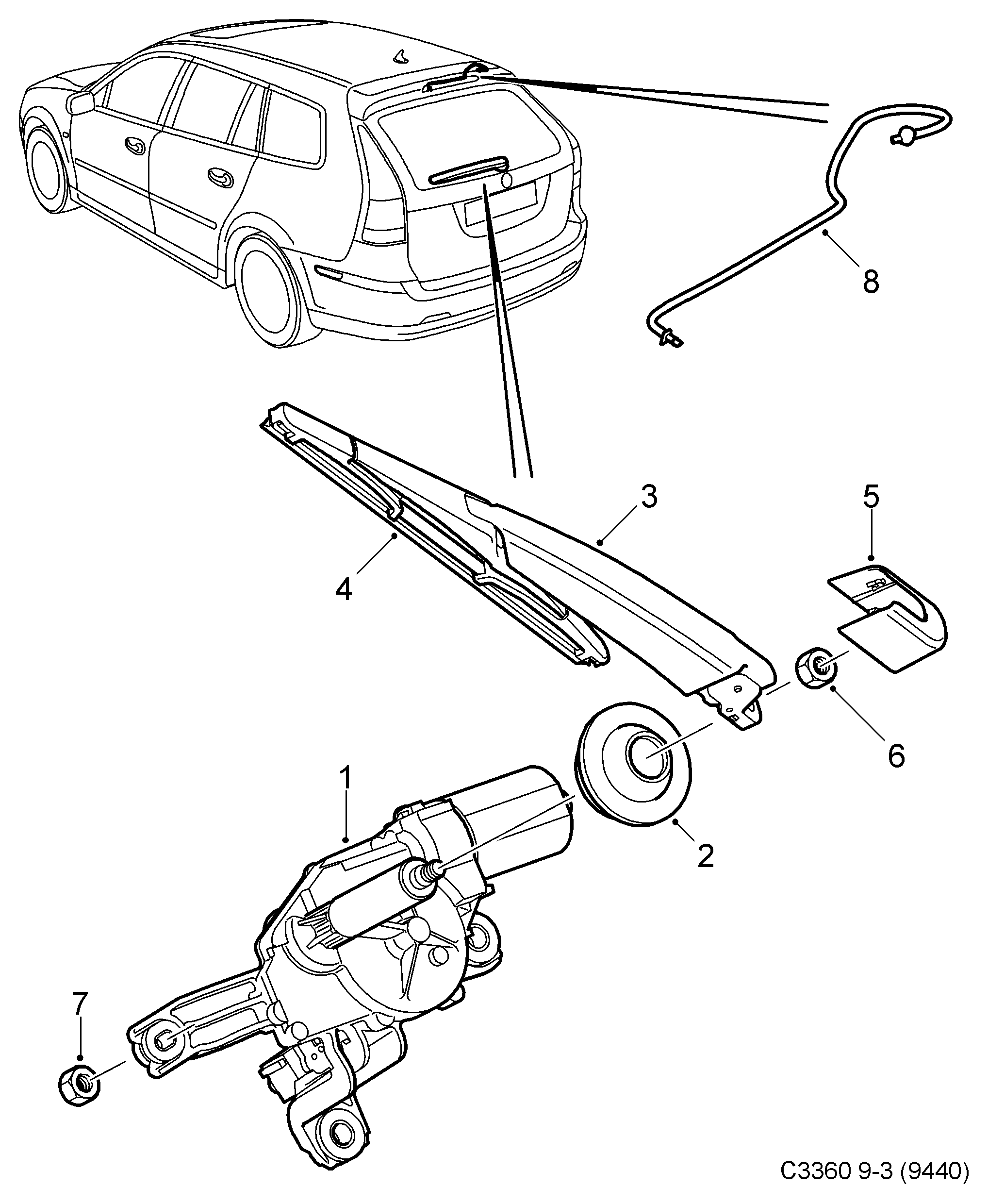 PEUGEOT 93178858 - Wiper arm furqanavto.az