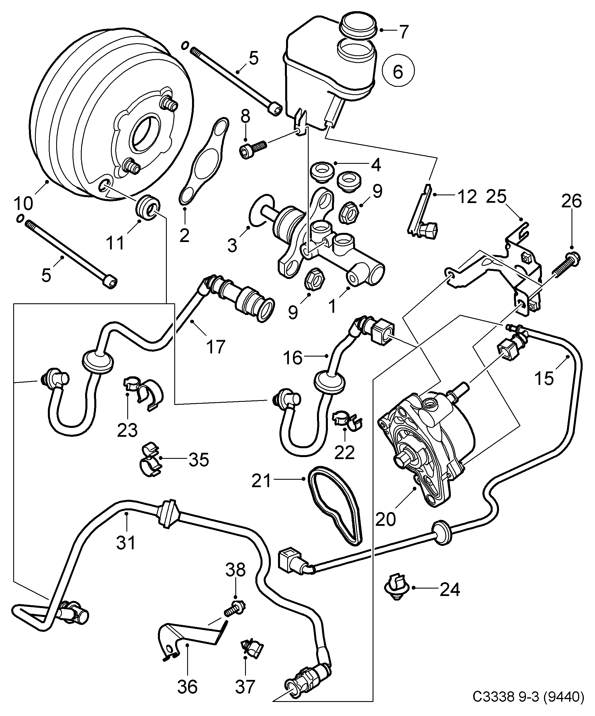 Opel 93172089 - Əyləc Baş Silindr furqanavto.az