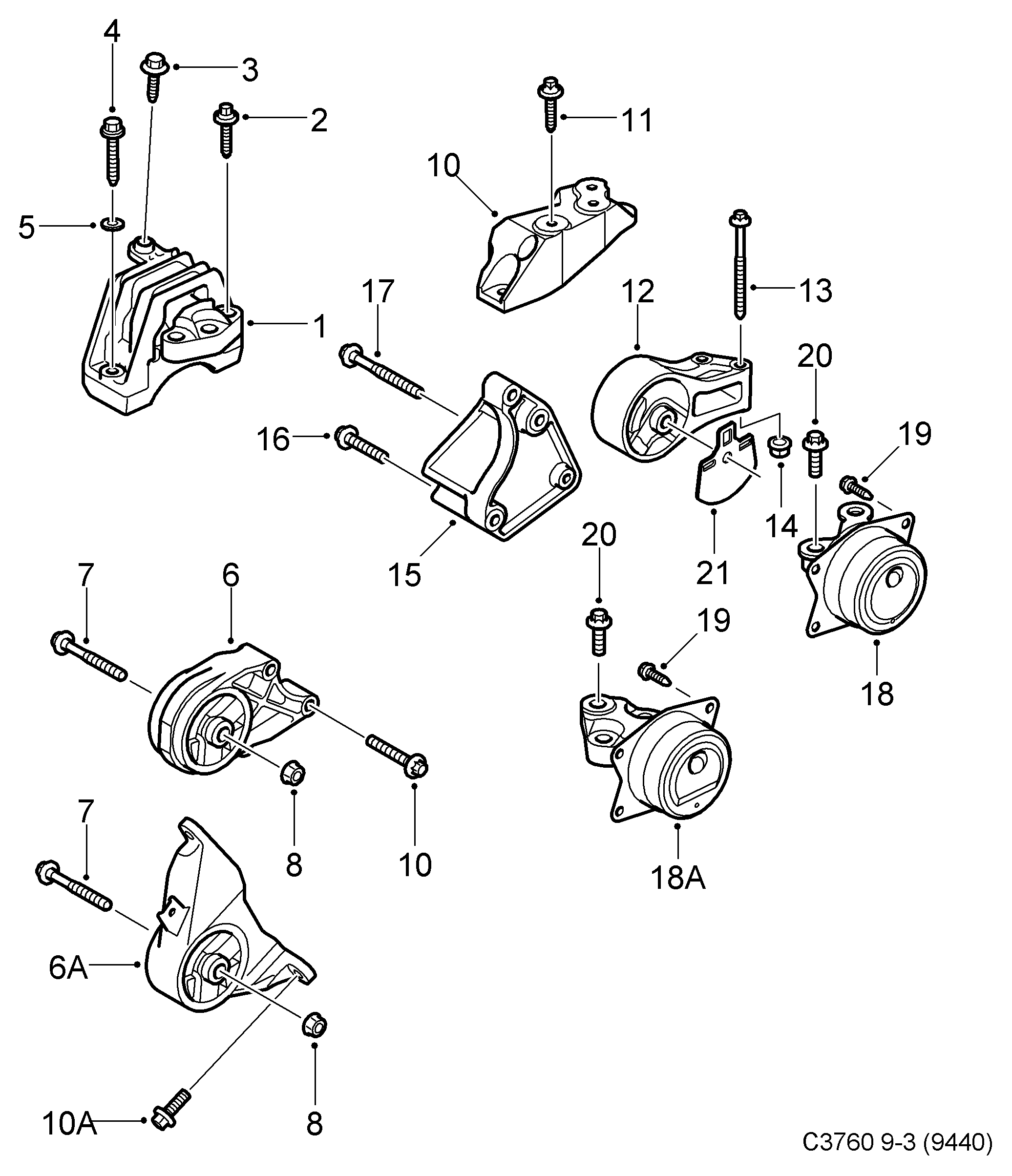 SAAB 13207585 - Tutacaq, mühərrik montajı furqanavto.az