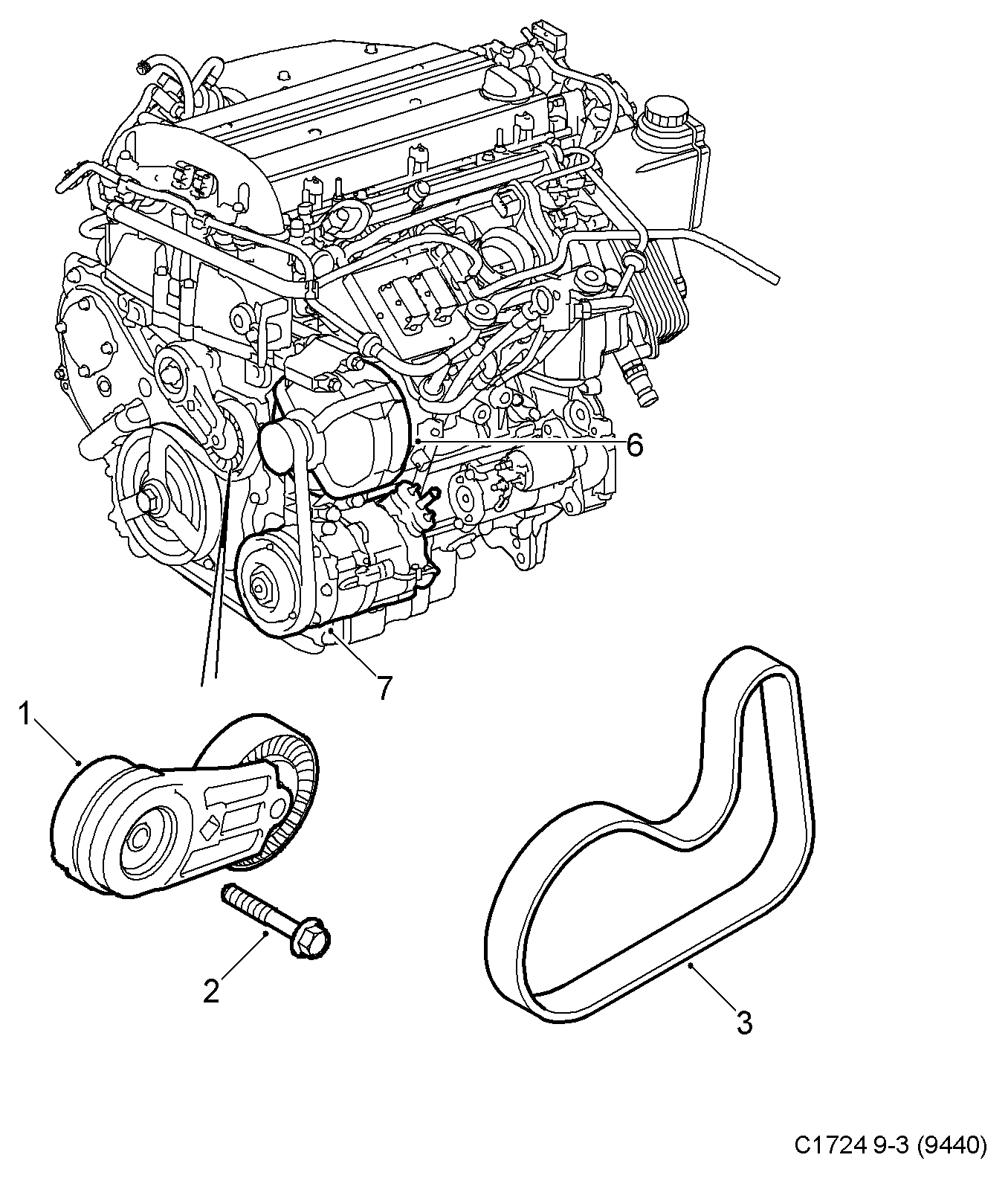 Chevrolet 55556404 - V-yivli kəmər furqanavto.az