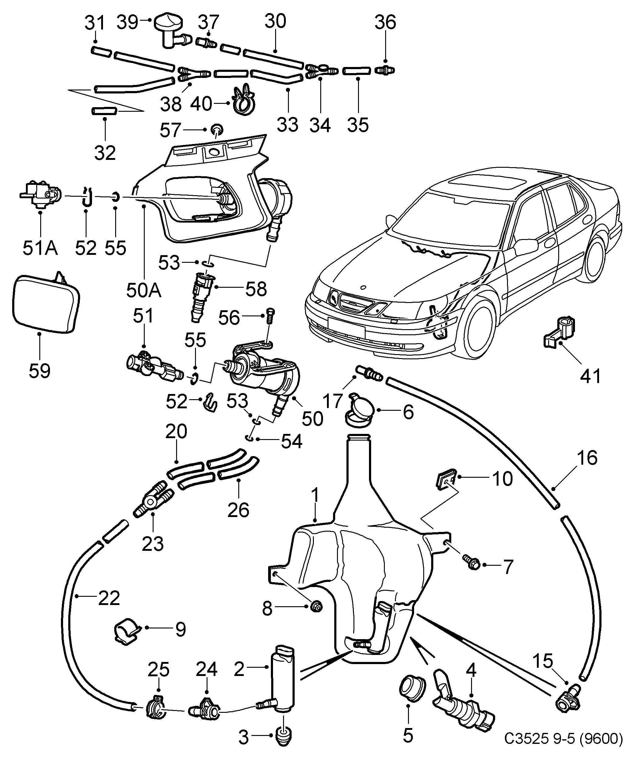 Vauxhall 12788695 - Su nasosu, faraların təmizlənməsi furqanavto.az