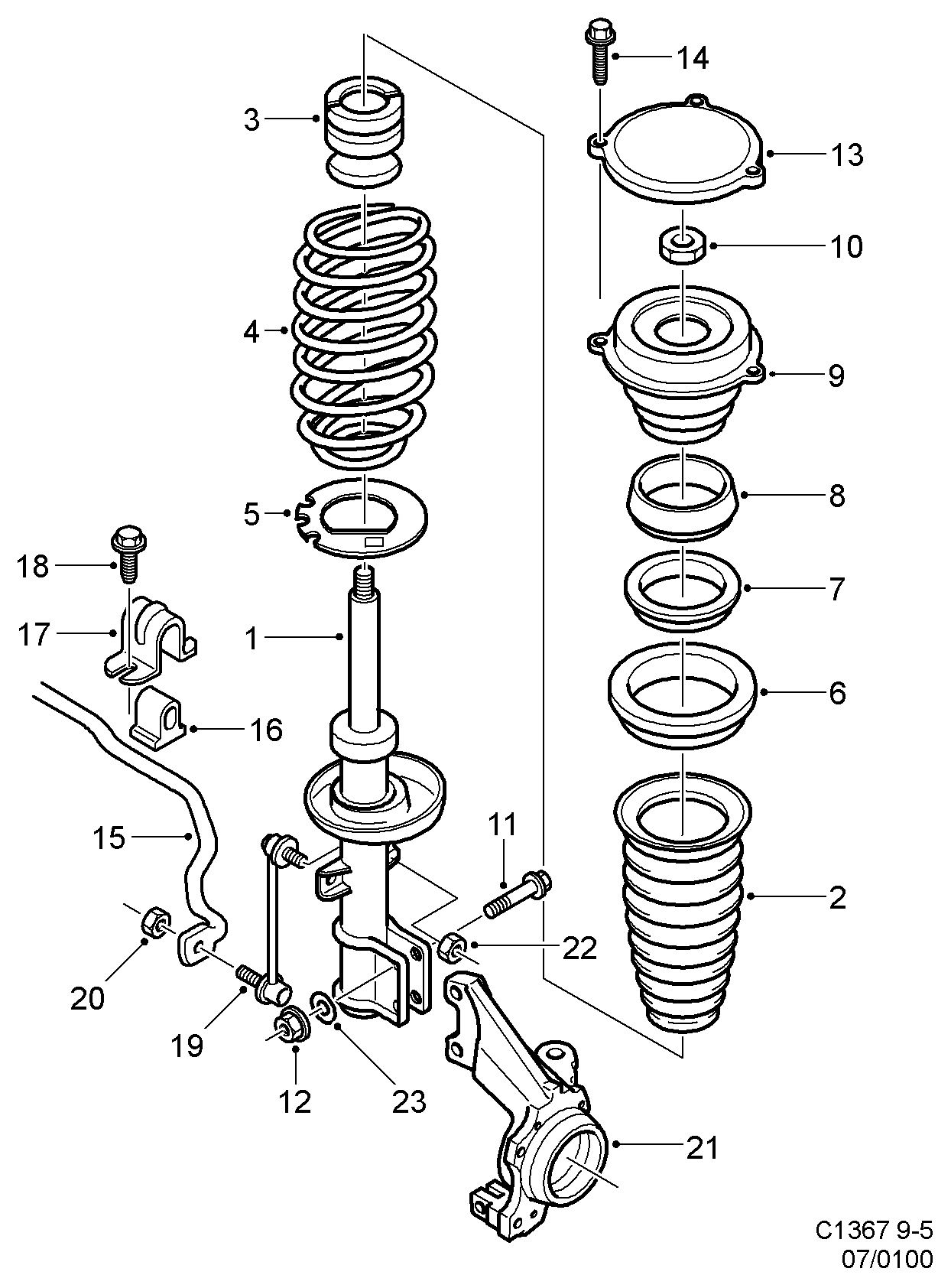 Opel 46 86 820 - Dəstək kol, stabilizator furqanavto.az