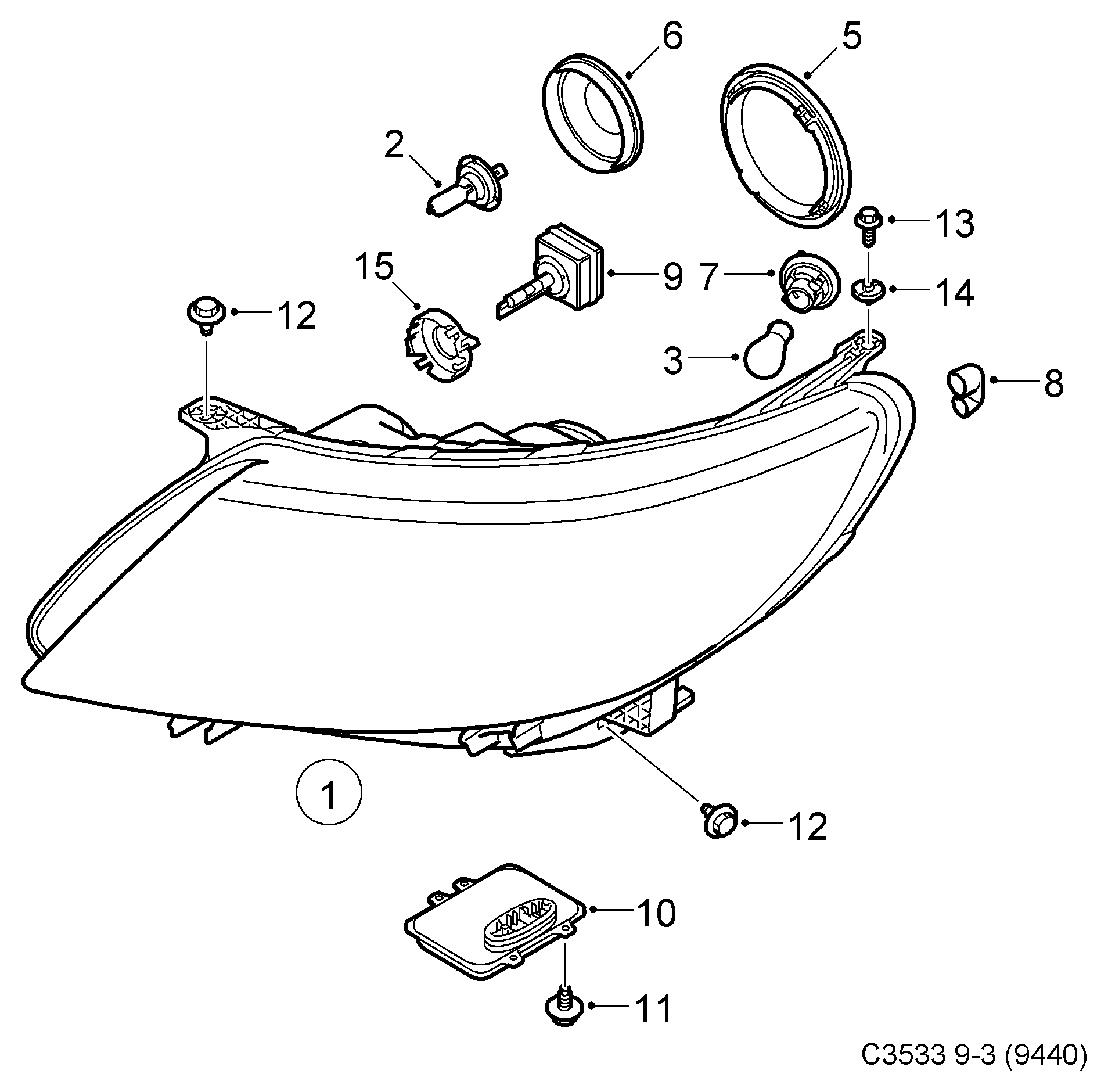 SAAB 93 175 452 - Lampa, işıqfor furqanavto.az