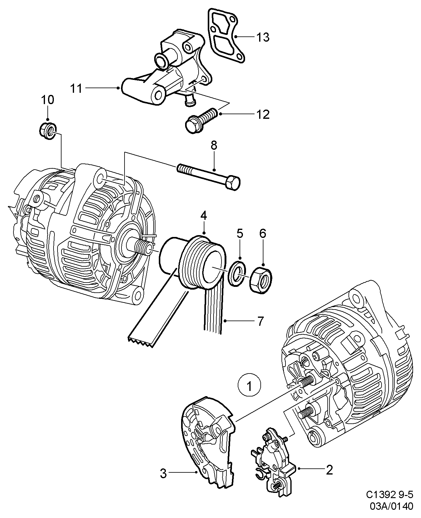 SAAB 54 70 513 - Alternator furqanavto.az