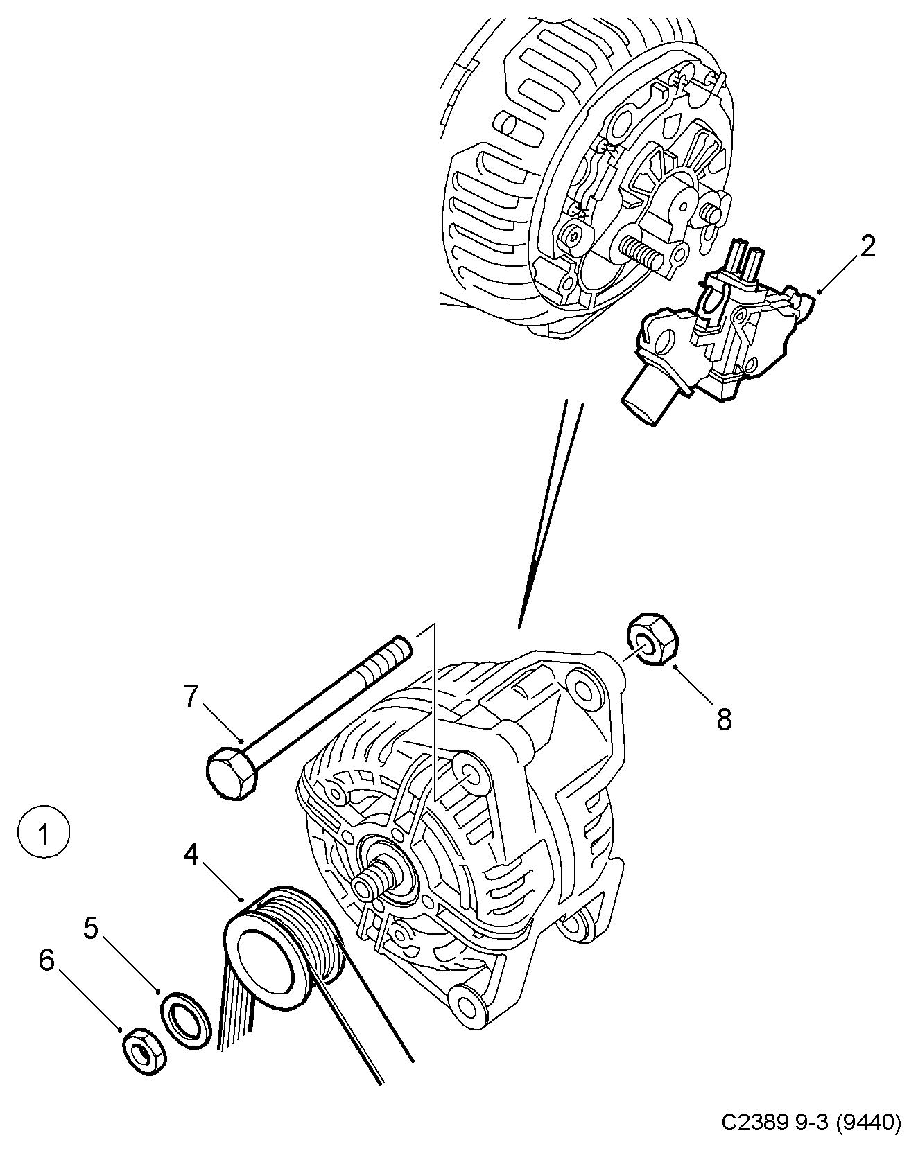 Opel 93 17 4497 - Alternator furqanavto.az