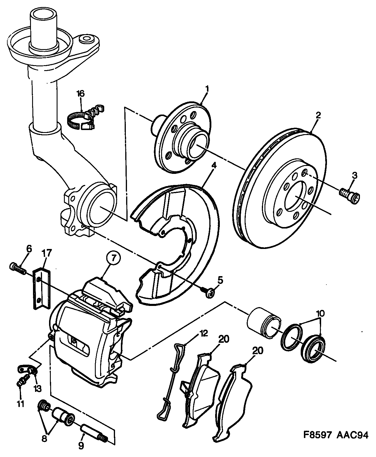 Scania 4646899 - Əyləc altlığı dəsti, əyləc diski furqanavto.az