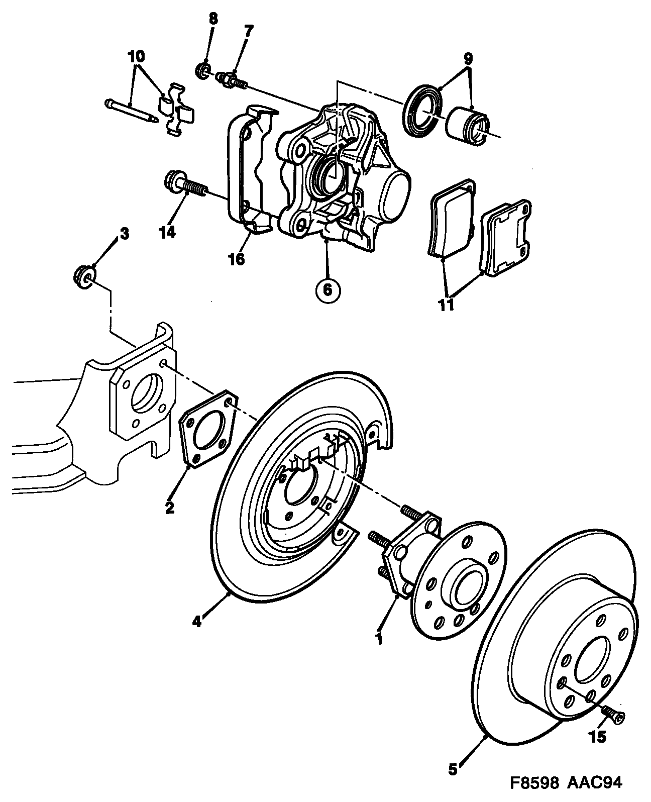 SAAB 4467098 - Disk əyləc pedləri üçün aksesuar dəsti furqanavto.az