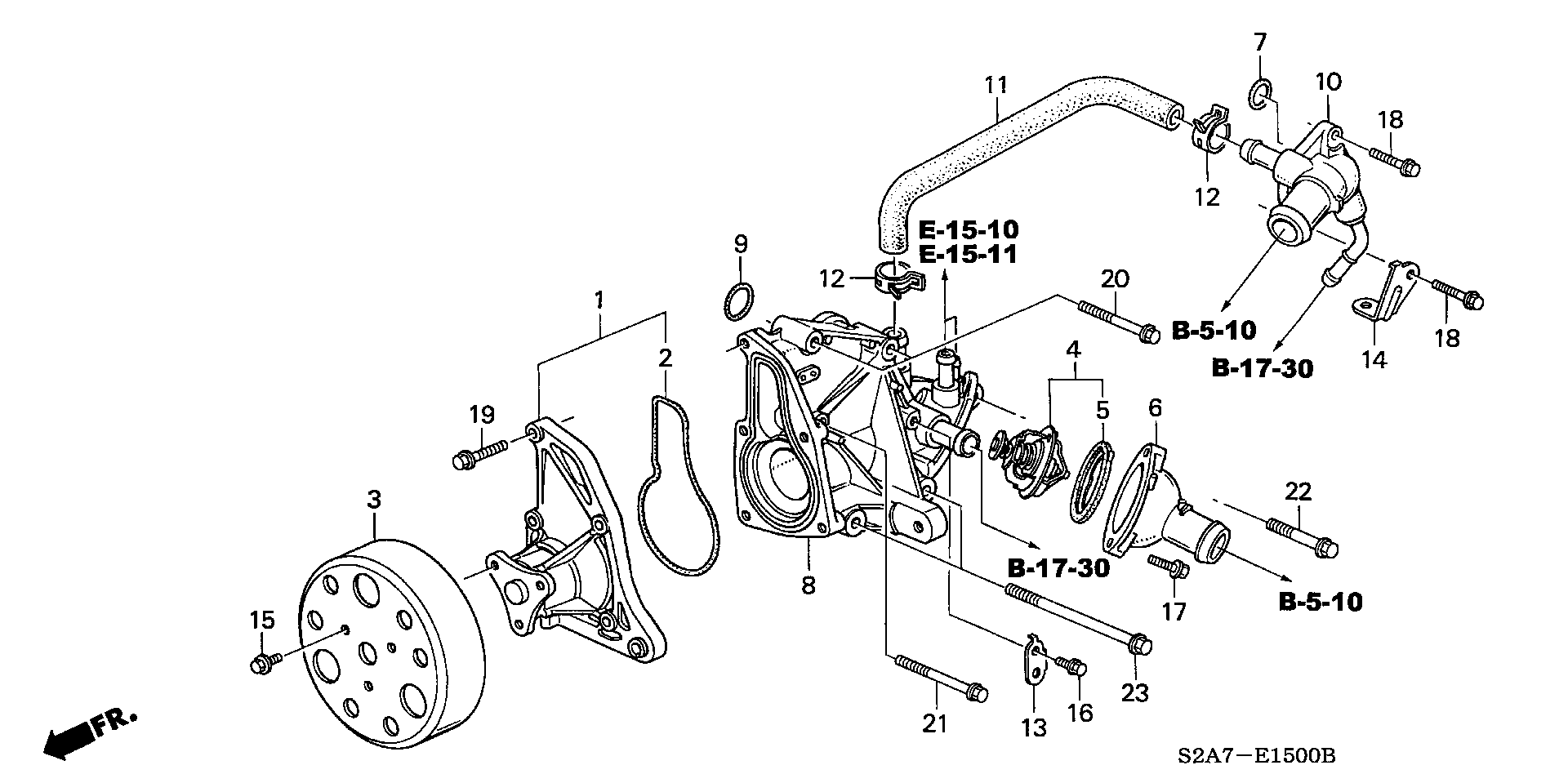 Honda 19301-PR7-305 - Termostat, soyuducu furqanavto.az