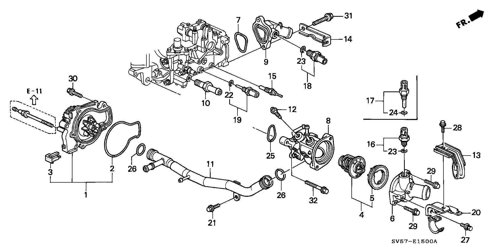 Honda 19 200 P0B A01 - Su nasosu furqanavto.az