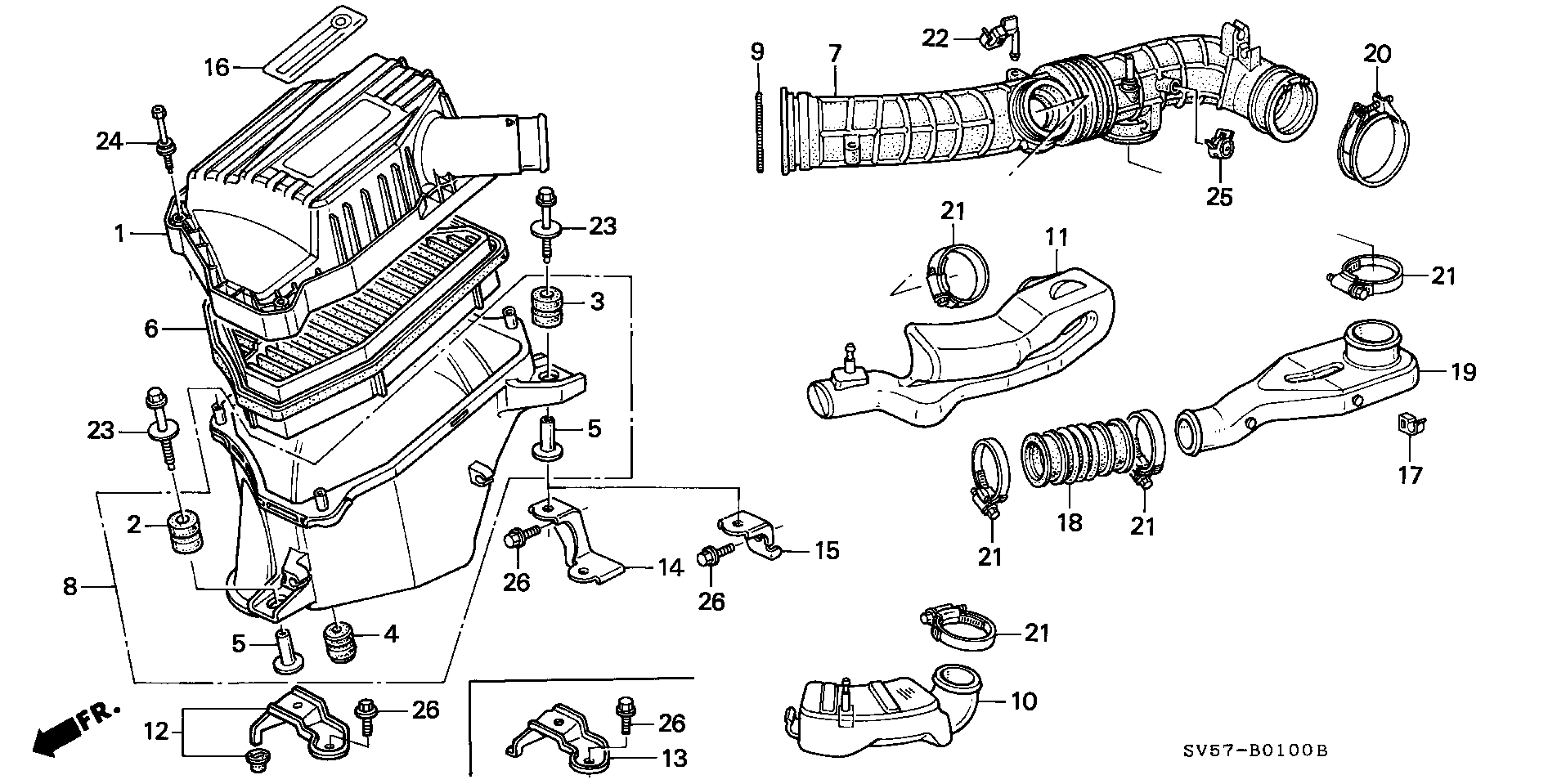 Honda 17220-P0A-A00 - Hava filtri furqanavto.az