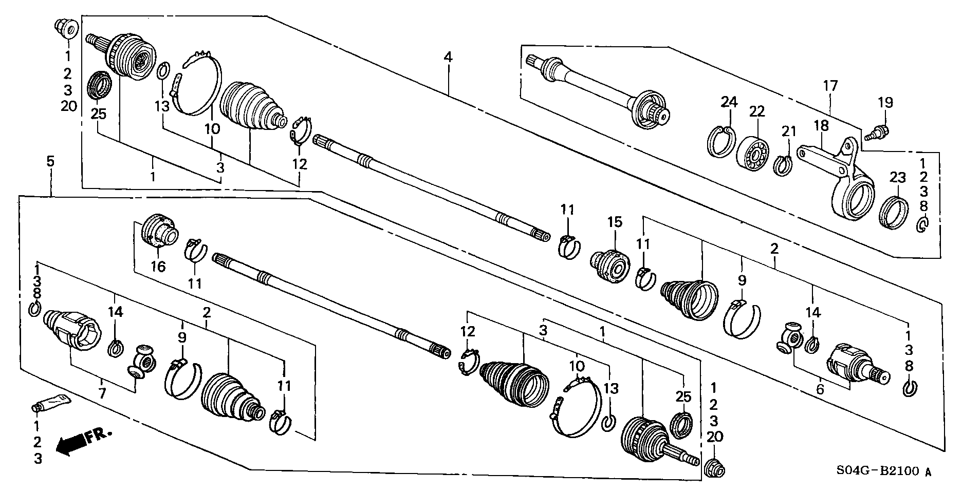 Honda 44017-S04-020 - Körük, sürücü val furqanavto.az