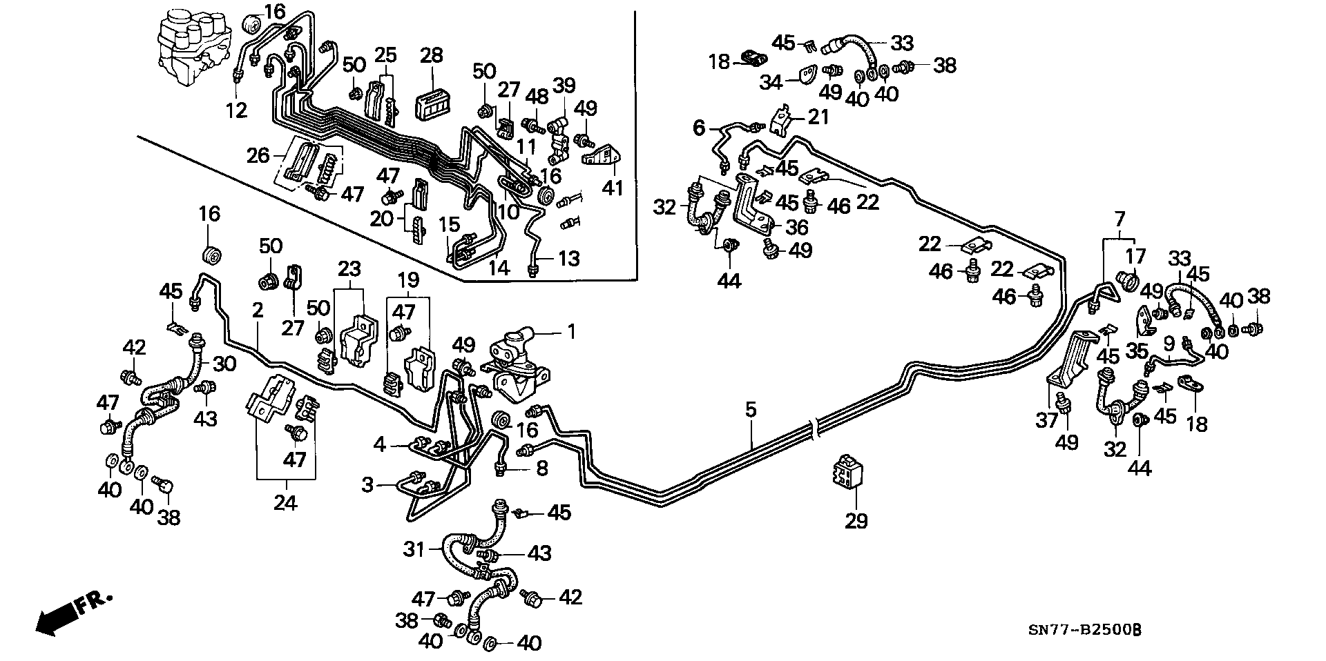 Honda 46410-SM4-013 - Əyləc şlanqı furqanavto.az