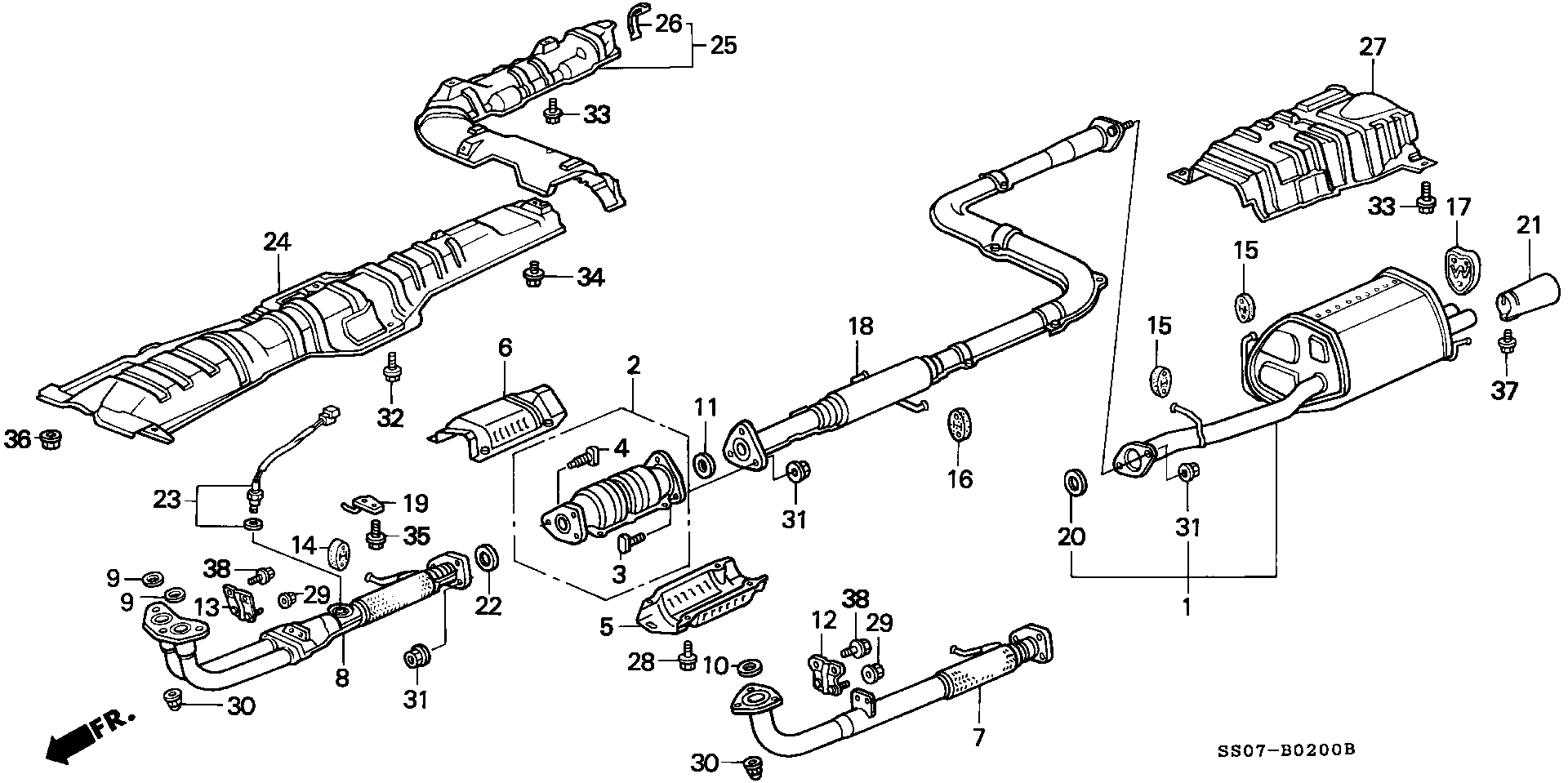 Honda 18215SS0J31 - Dəstək kol, stabilizator furqanavto.az