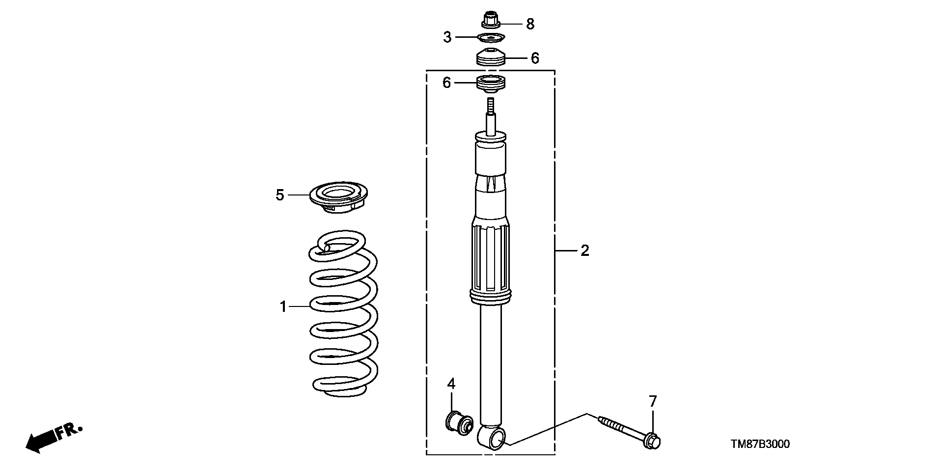 Honda 52622TG5C01 - Bush, shock absorber furqanavto.az