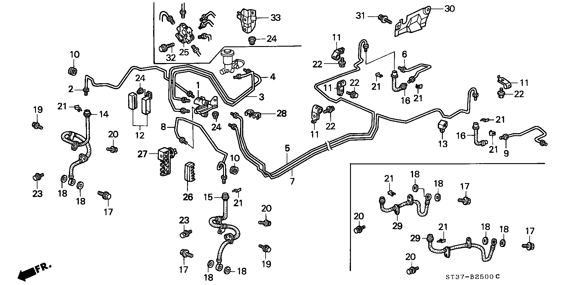 Honda 46411ST3E02 - Əyləc şlanqı furqanavto.az