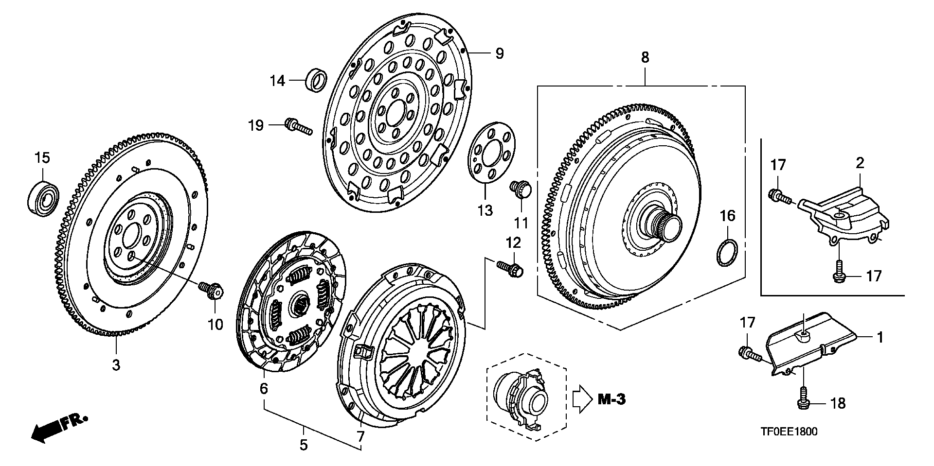 Honda 22300-RB0-005 - Debriyaj təzyiq lövhəsi furqanavto.az