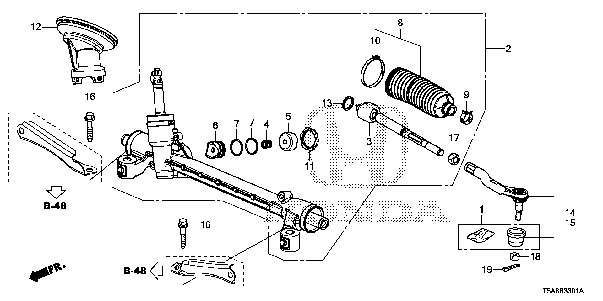 Honda 53560 T5A 003 - Bağlama çubuğunun sonu furqanavto.az