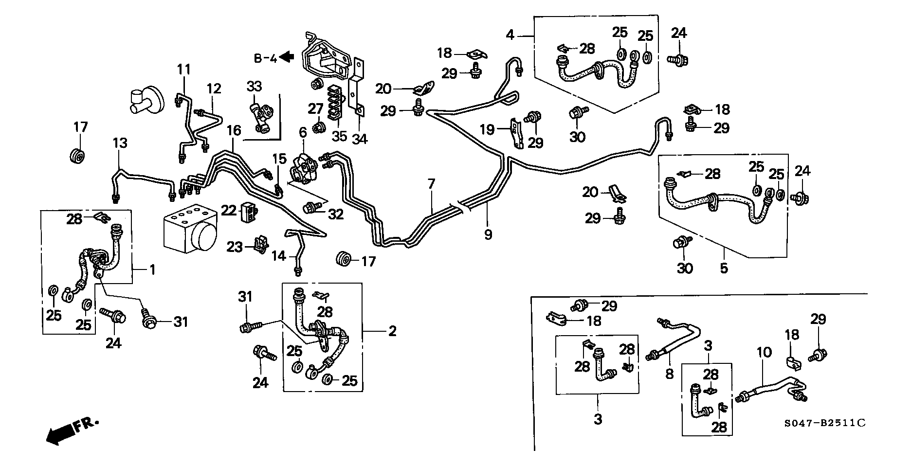 Honda 01465-S04-J00 - Əyləc şlanqı furqanavto.az