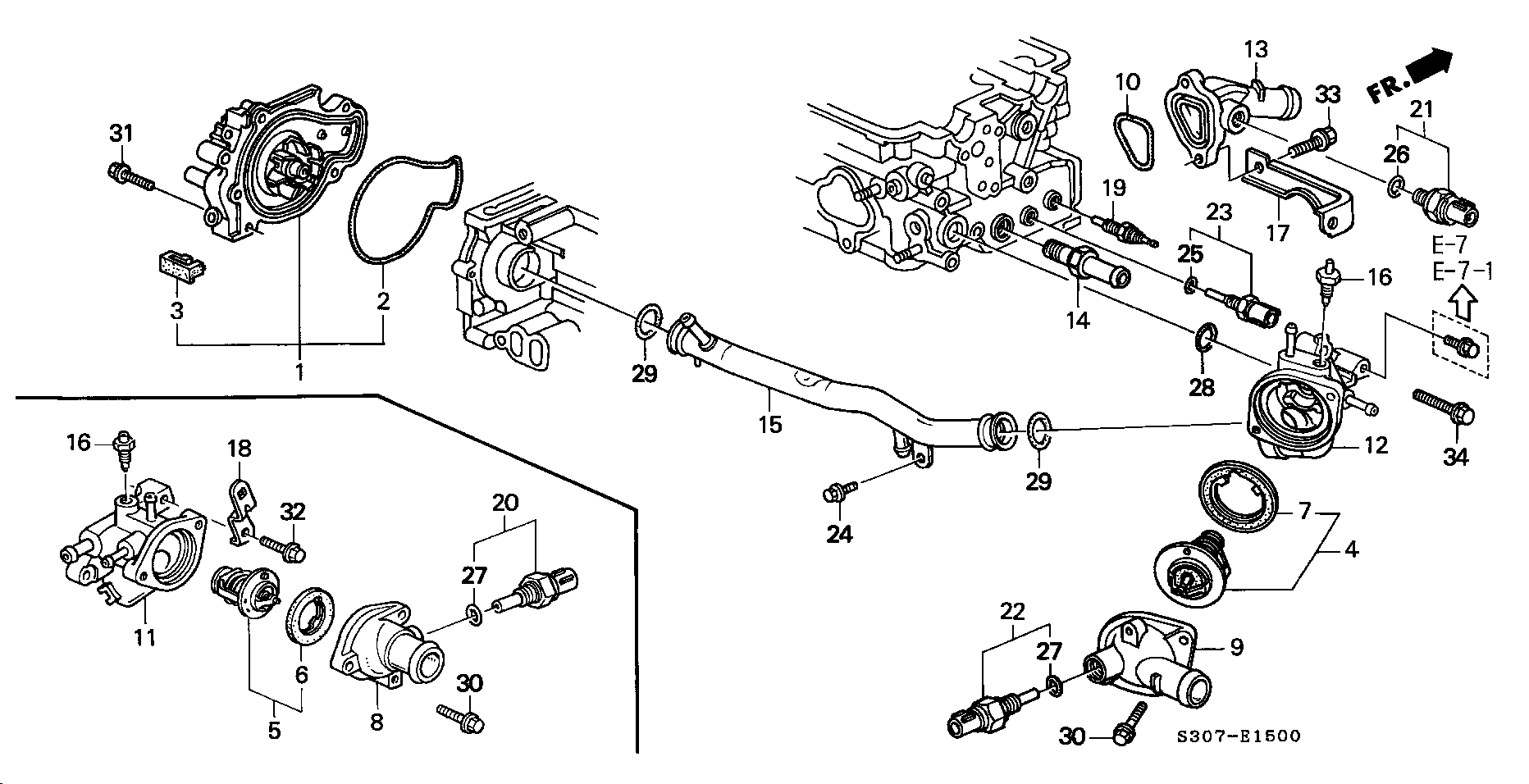 Honda 19301-P13-305 - Termostat, soyuducu furqanavto.az