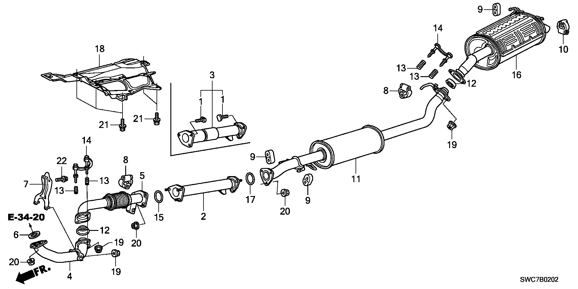 NISSAN 18212SA0003 - Conta, egzoz borusu furqanavto.az