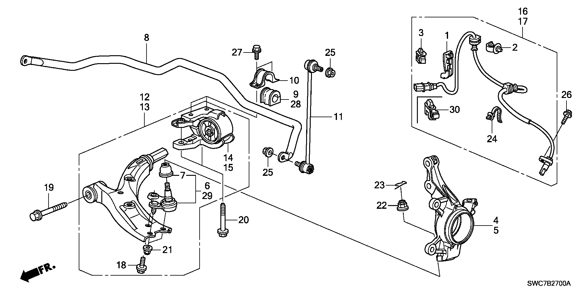 Honda 51350-SWA-E80 - Yolun idarəedici qolu www.furqanavto.az