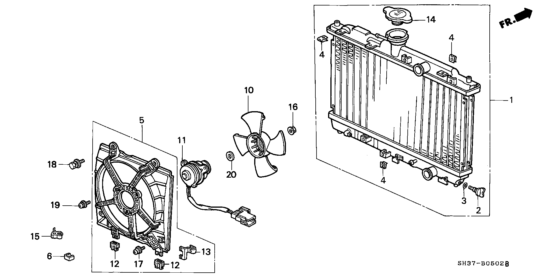 Honda 19045PM3004 - Mühürləmə qapağı, radiator www.furqanavto.az