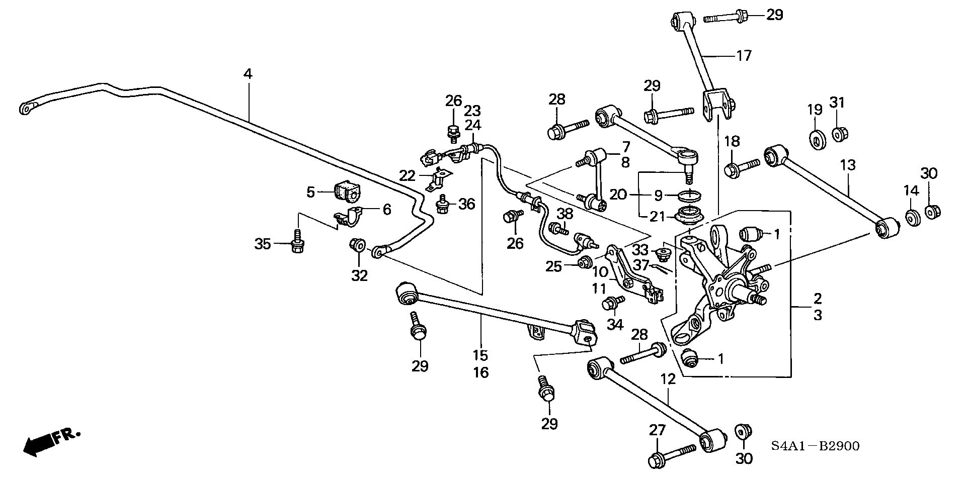 Honda 52306-S0A-015* - Dəstək kol, stabilizator furqanavto.az