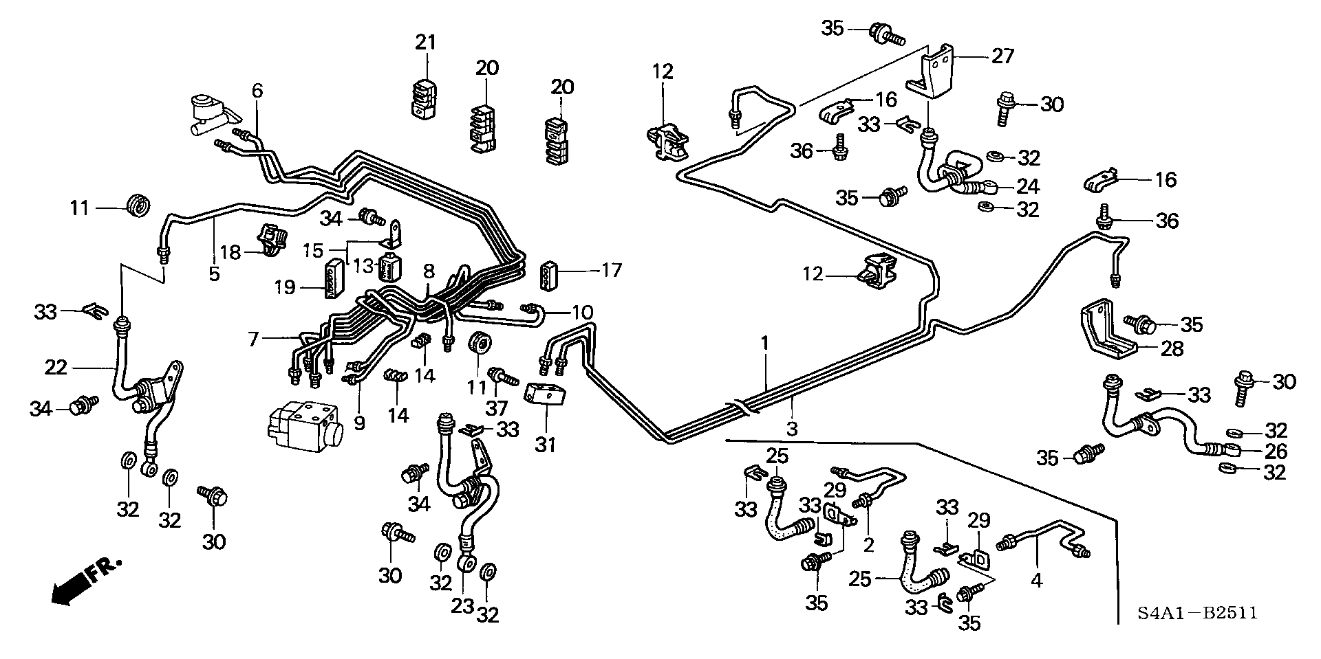 Honda 46430S1AE01 - Əyləc şlanqı furqanavto.az